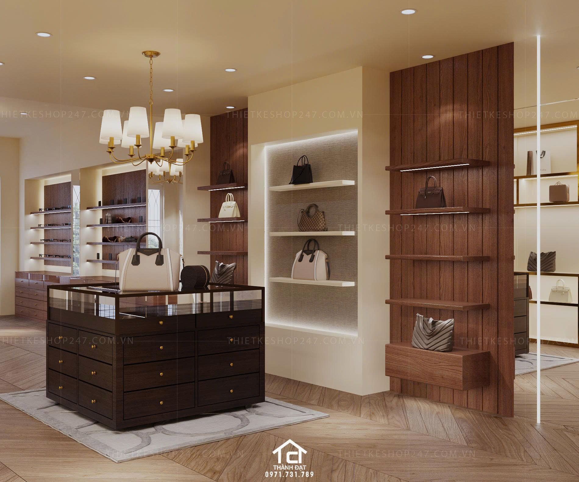 thiết kế phòng trưng bày thời trang đẹp trẻ trung