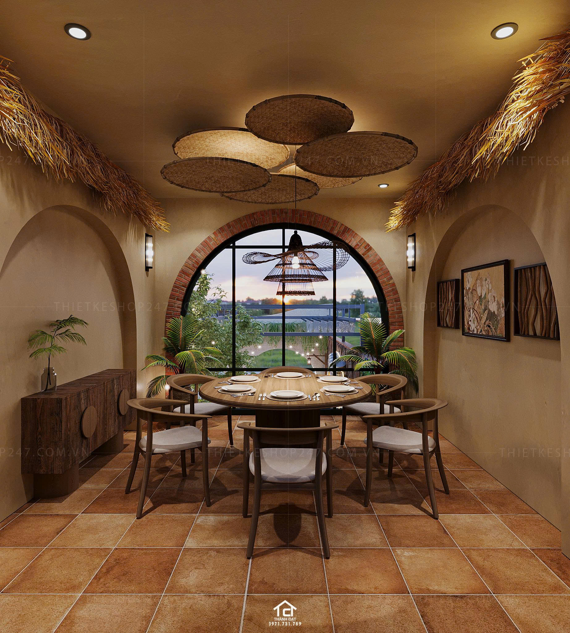 thiết kế quán ăn đẹp bắt mắt