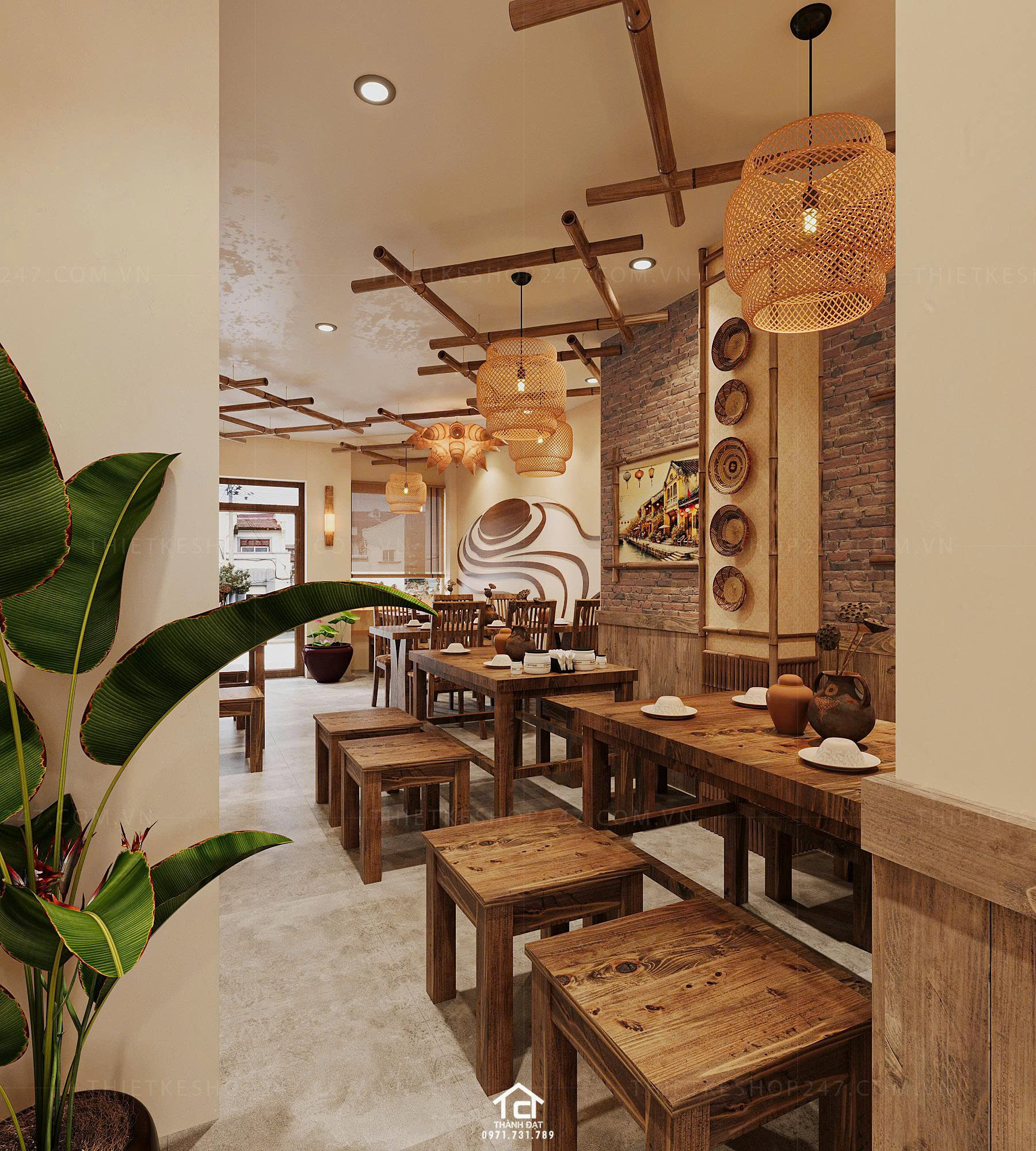 Thiết kế quán ăn đẹp lôi cuốn