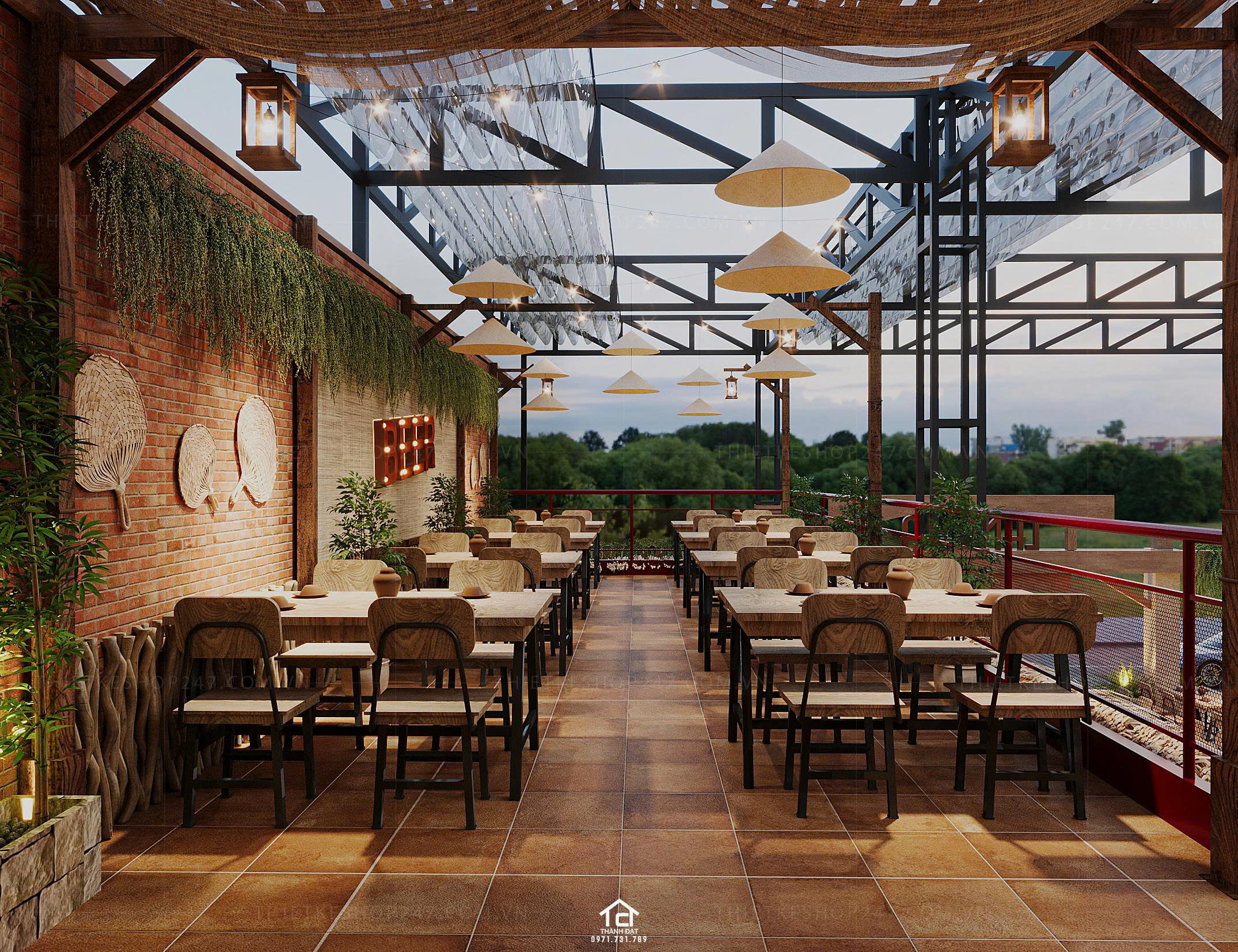 Thiết kế quán ăn đẹp năng động