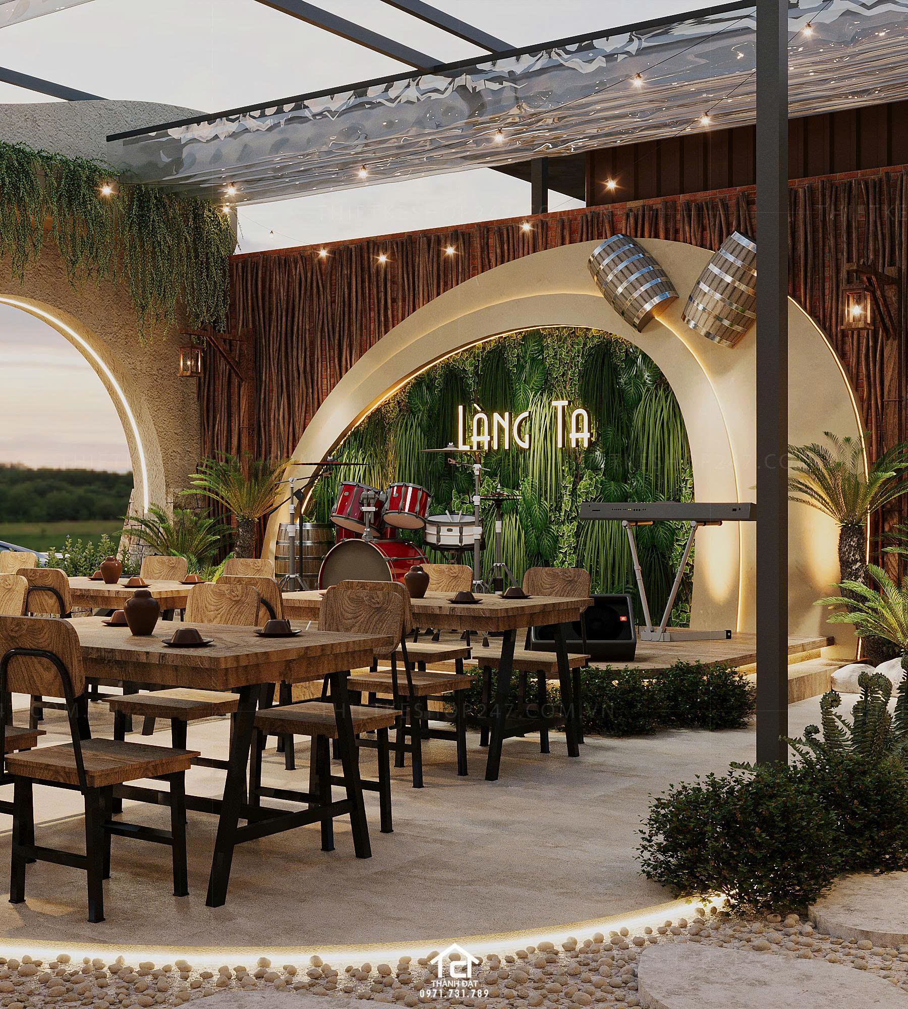 thiết kế quán ăn đẹp sáng tạo