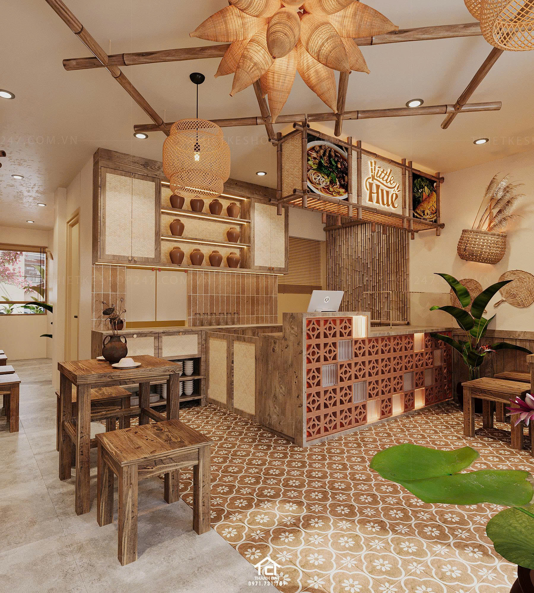 Thiết kế quán ăn đẹp thu hút