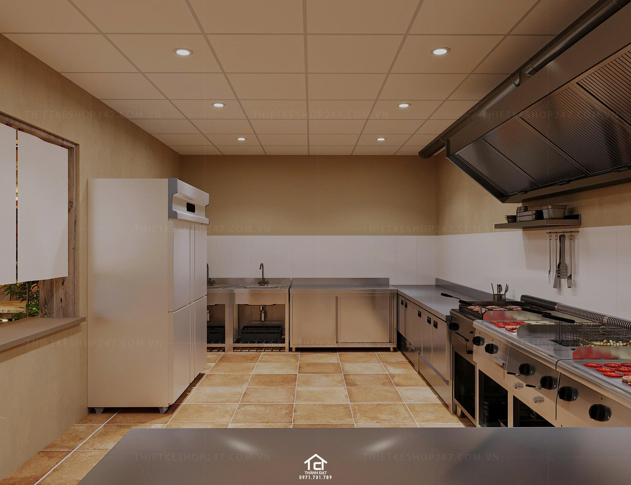 thiết kế quán ăn đẹp trẻ trung