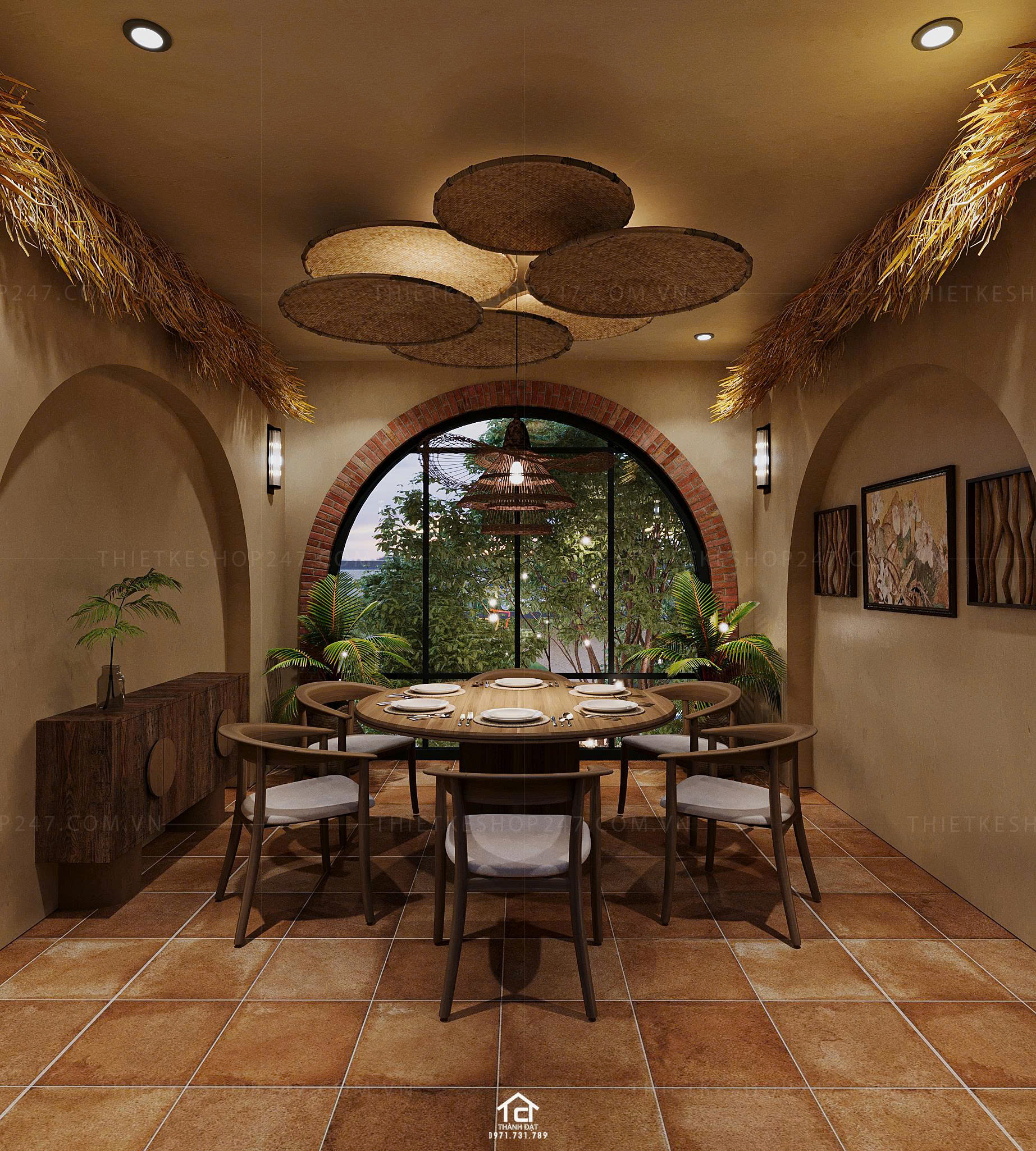 thiết kế quán ăn đẹp trẻ trung