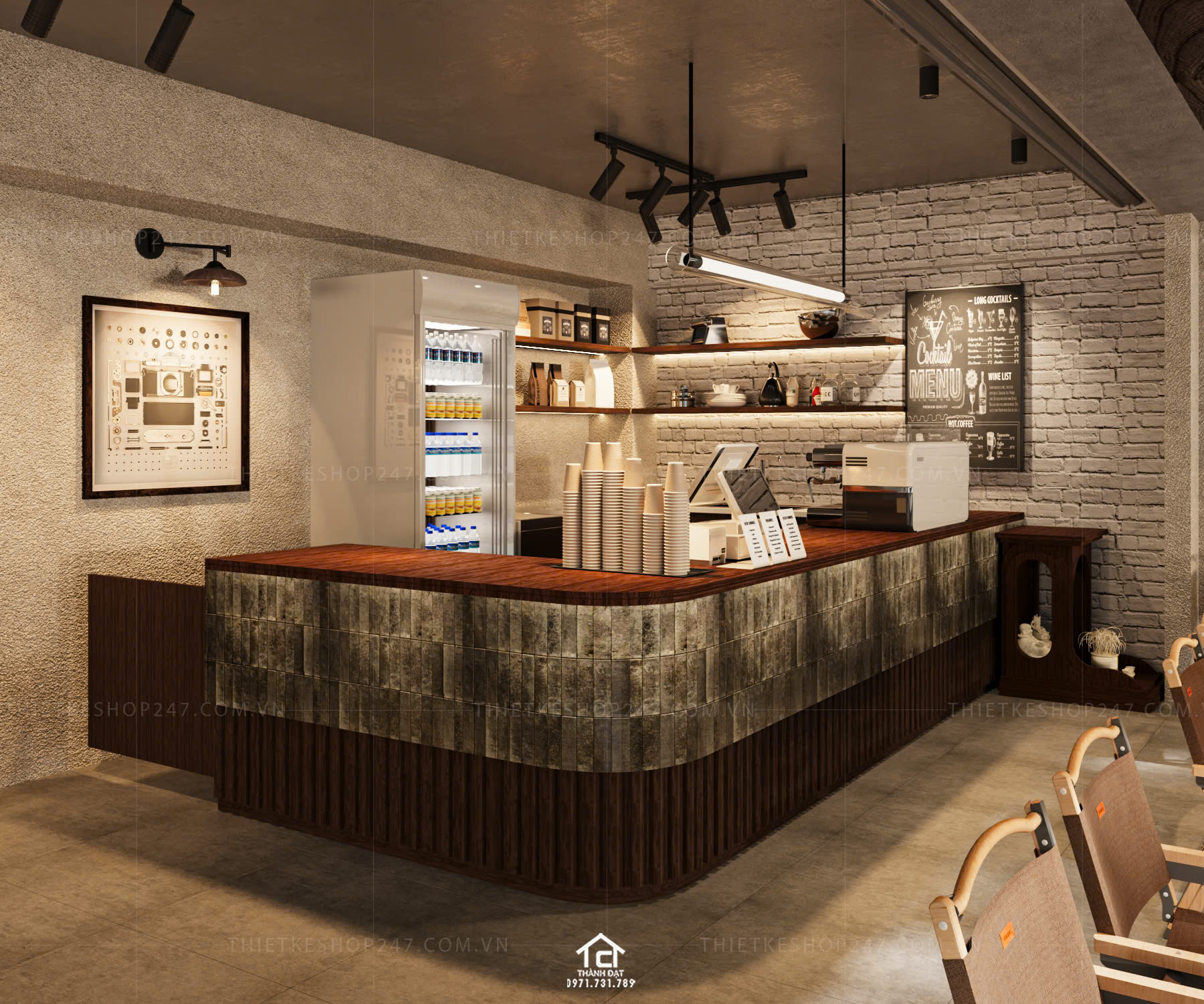 thiết kế quán cafe đẹp ấn tượng