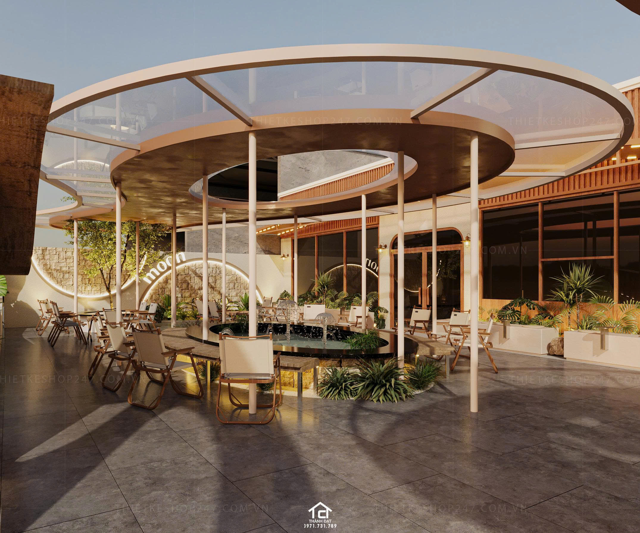 thiết kế quán cafe đẹp ấn tượng