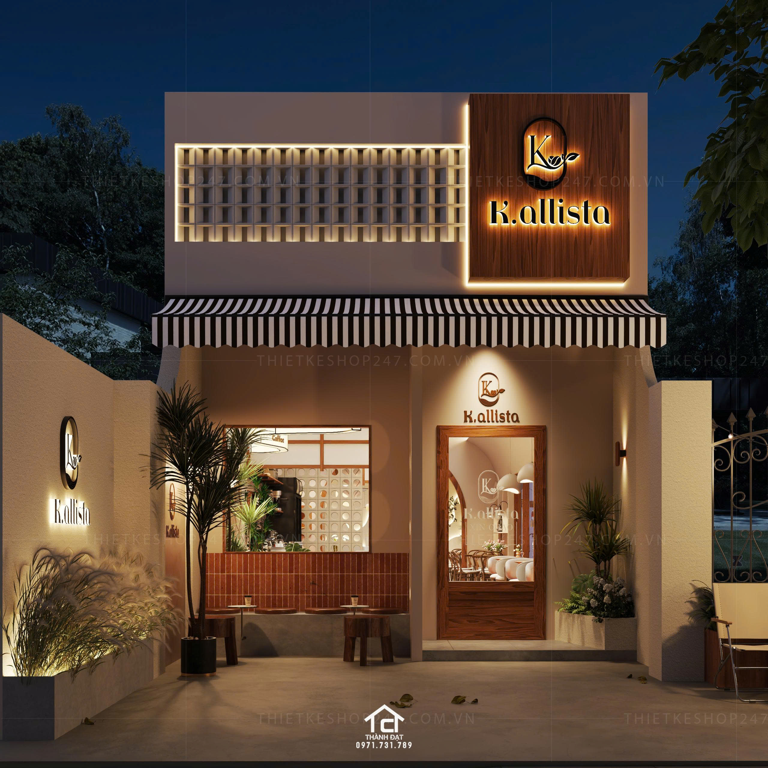 thiết kế quán cafe đẹp