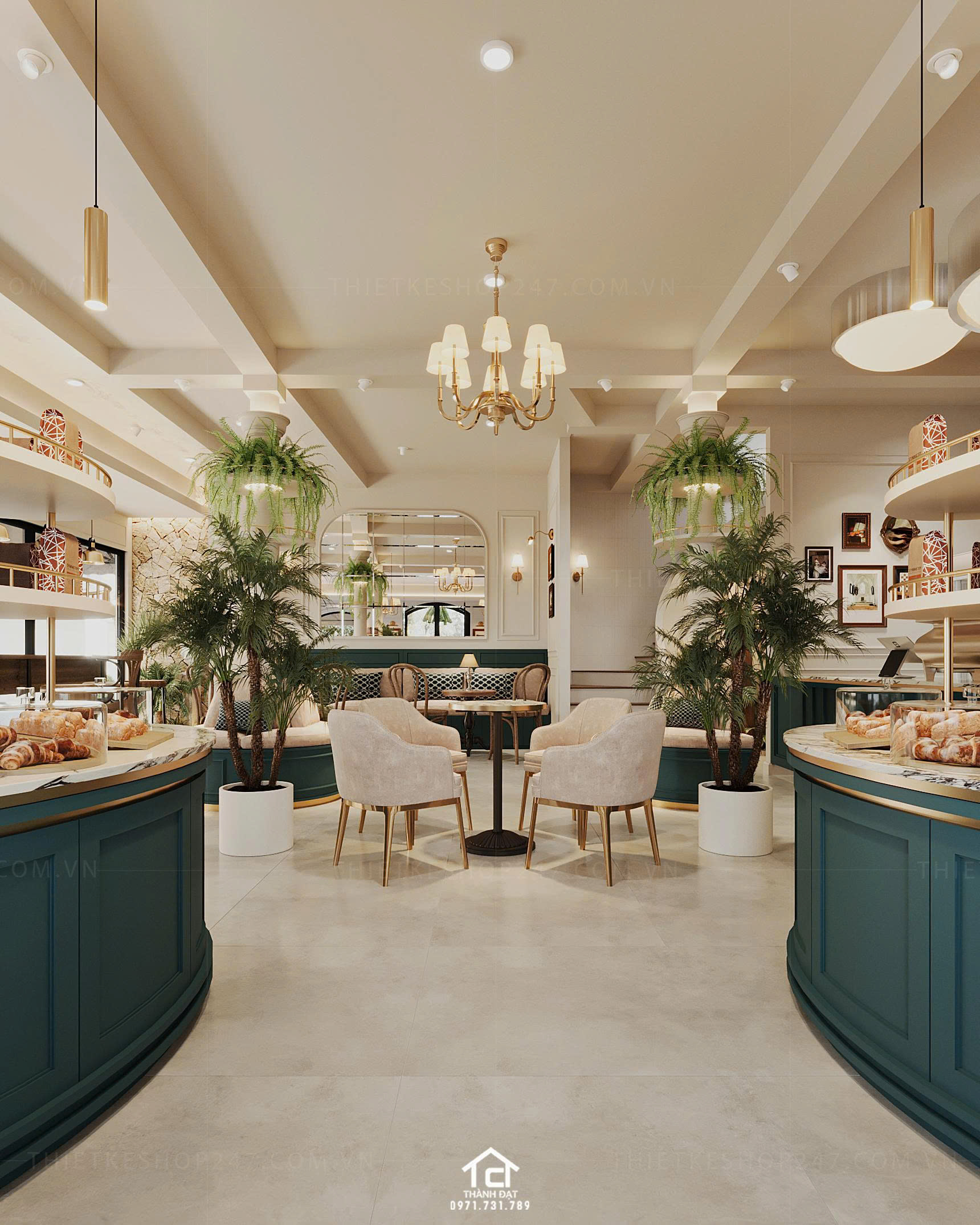 thiết kế quán cafe đẹp dịu dàng