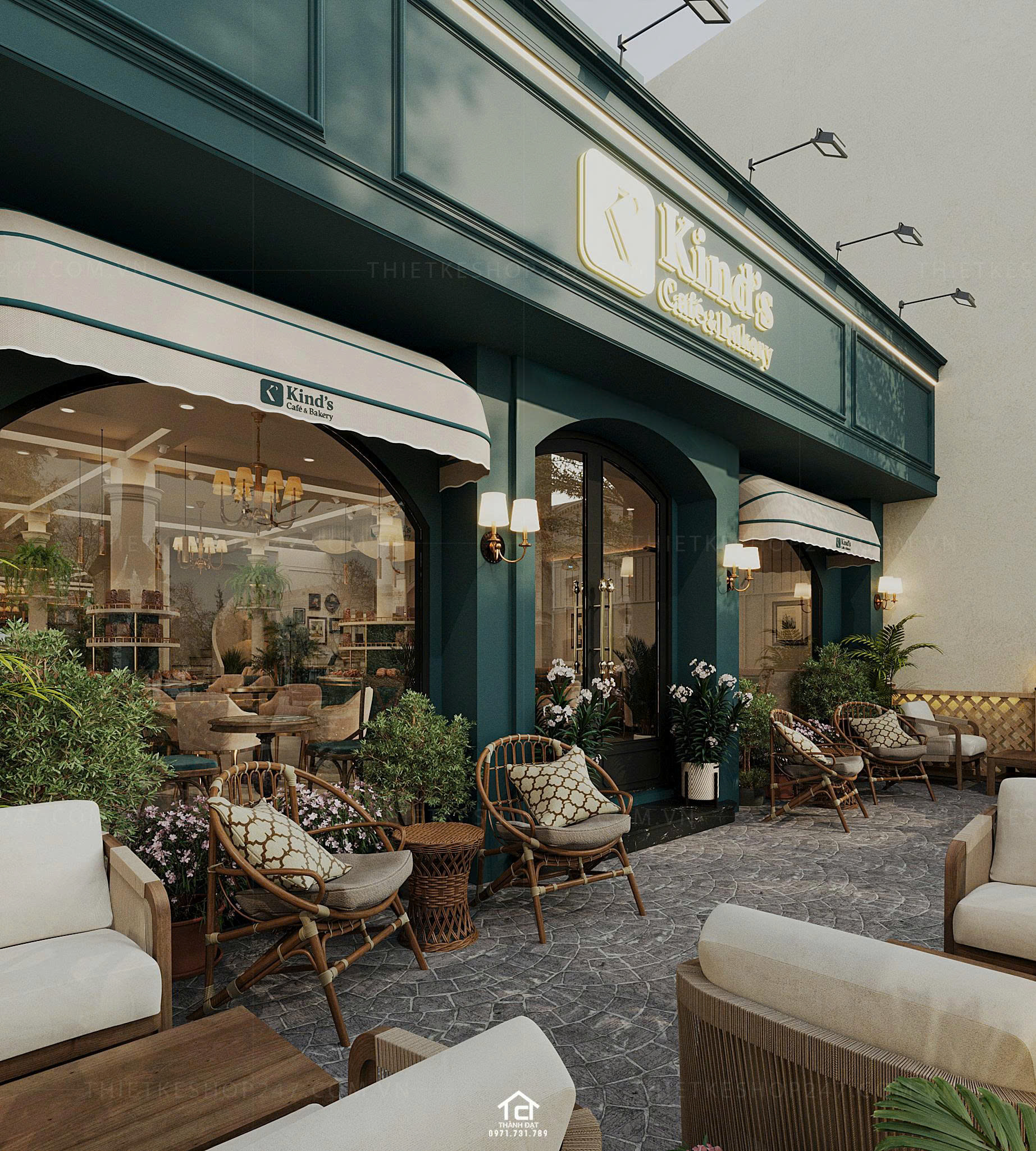 thiết kế quán cafe đẹp hiện đại