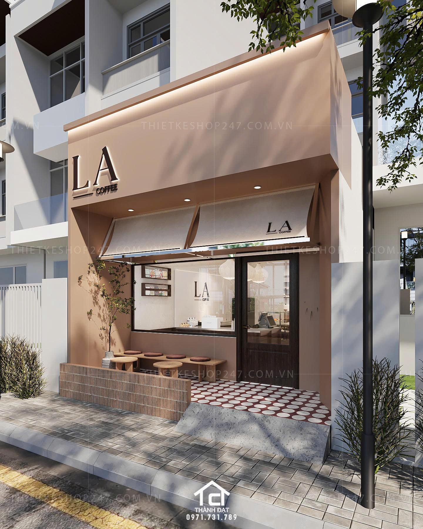 thiết kế quán cafe đẹp hiện đại