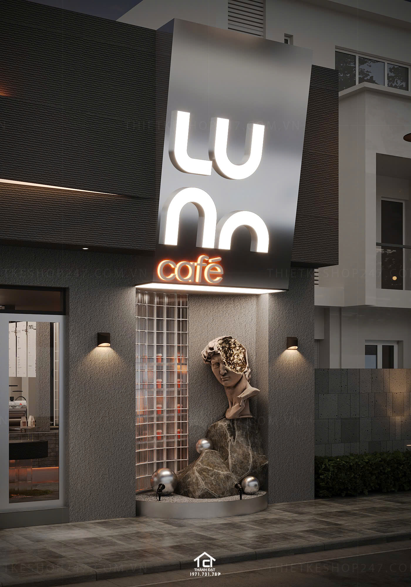 thiết kế quán cafe đẹp hiện đại