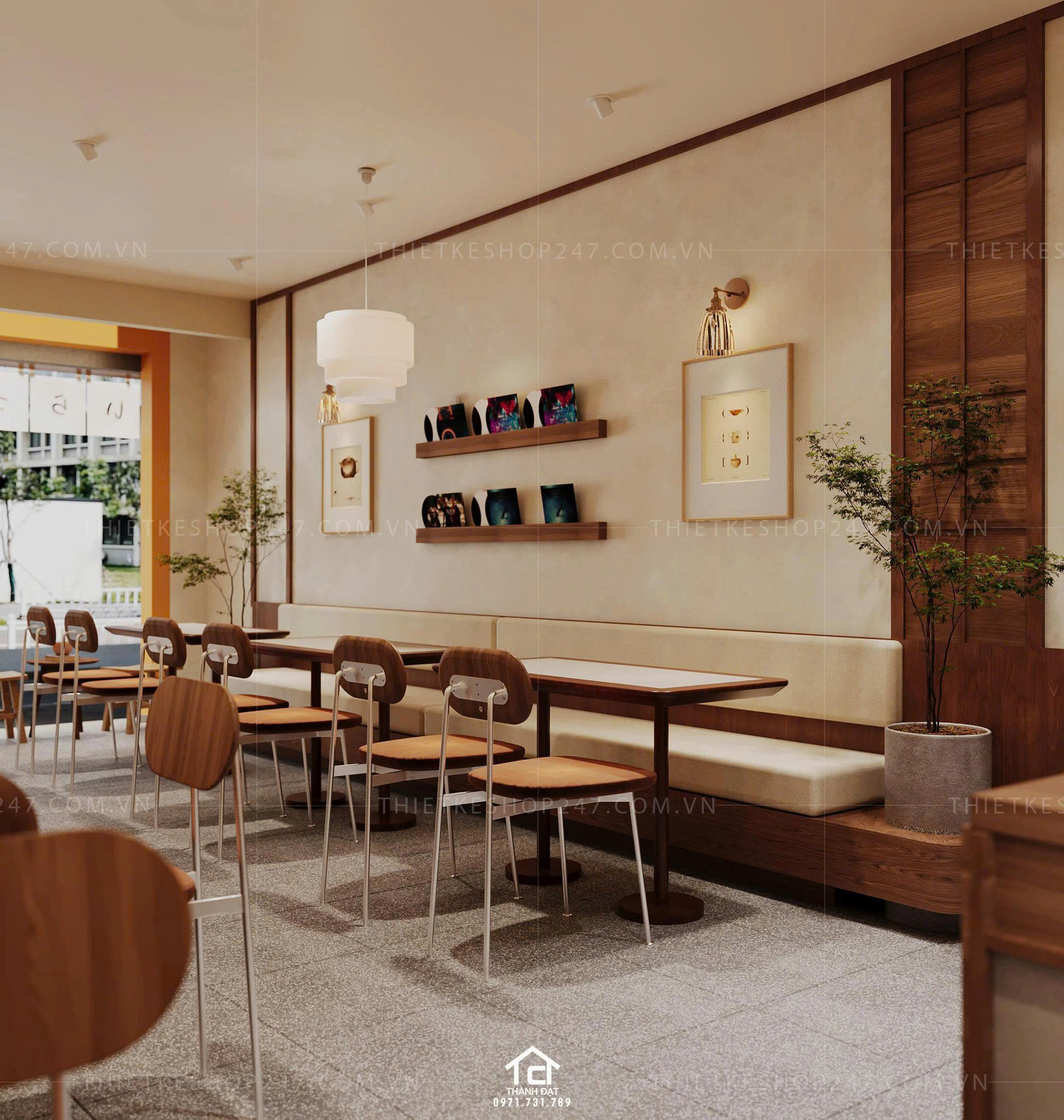 thiết kế quán cafe đẹp lôi cuốn