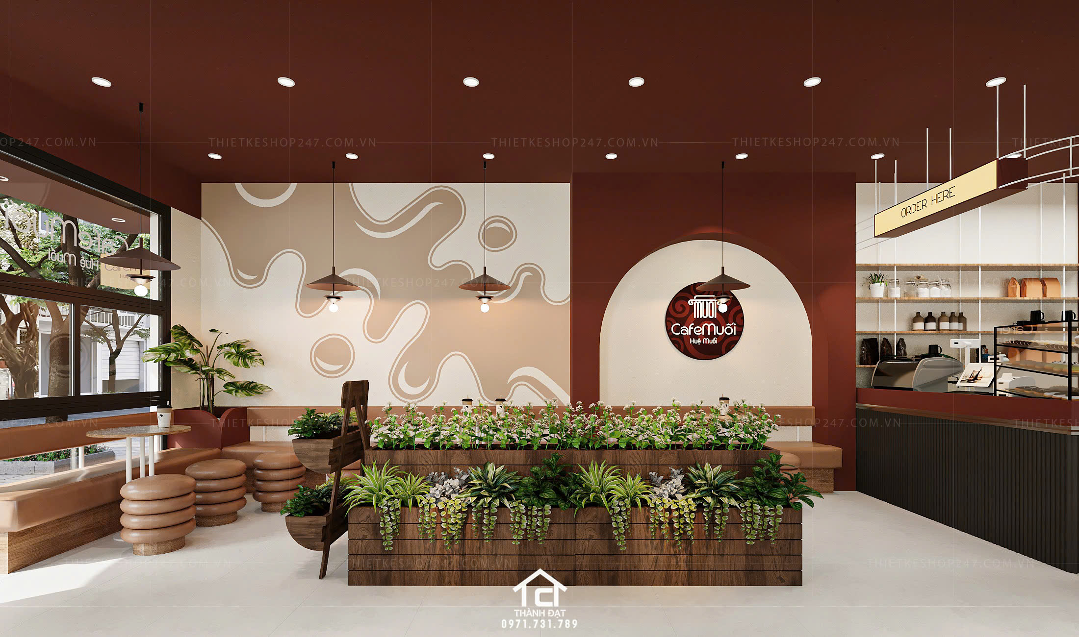 Thiết kế quán café đẹp nổi bật và sang trọng – CAFE MUỐI