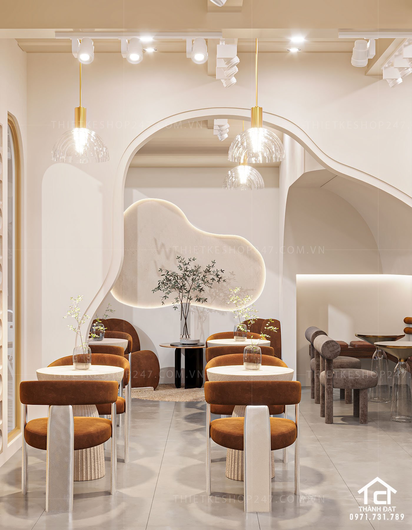 Thiết kế quán cafe đẹp và sang – CHEU CHEU COFFEE