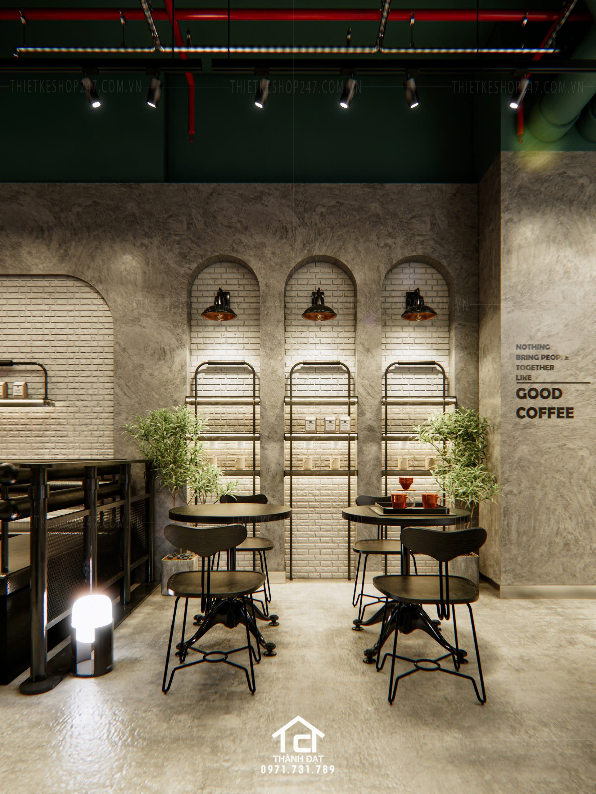 Thiết kế quán cafe đẹp ấn tượng và sang trọng – PAO CAFÉ