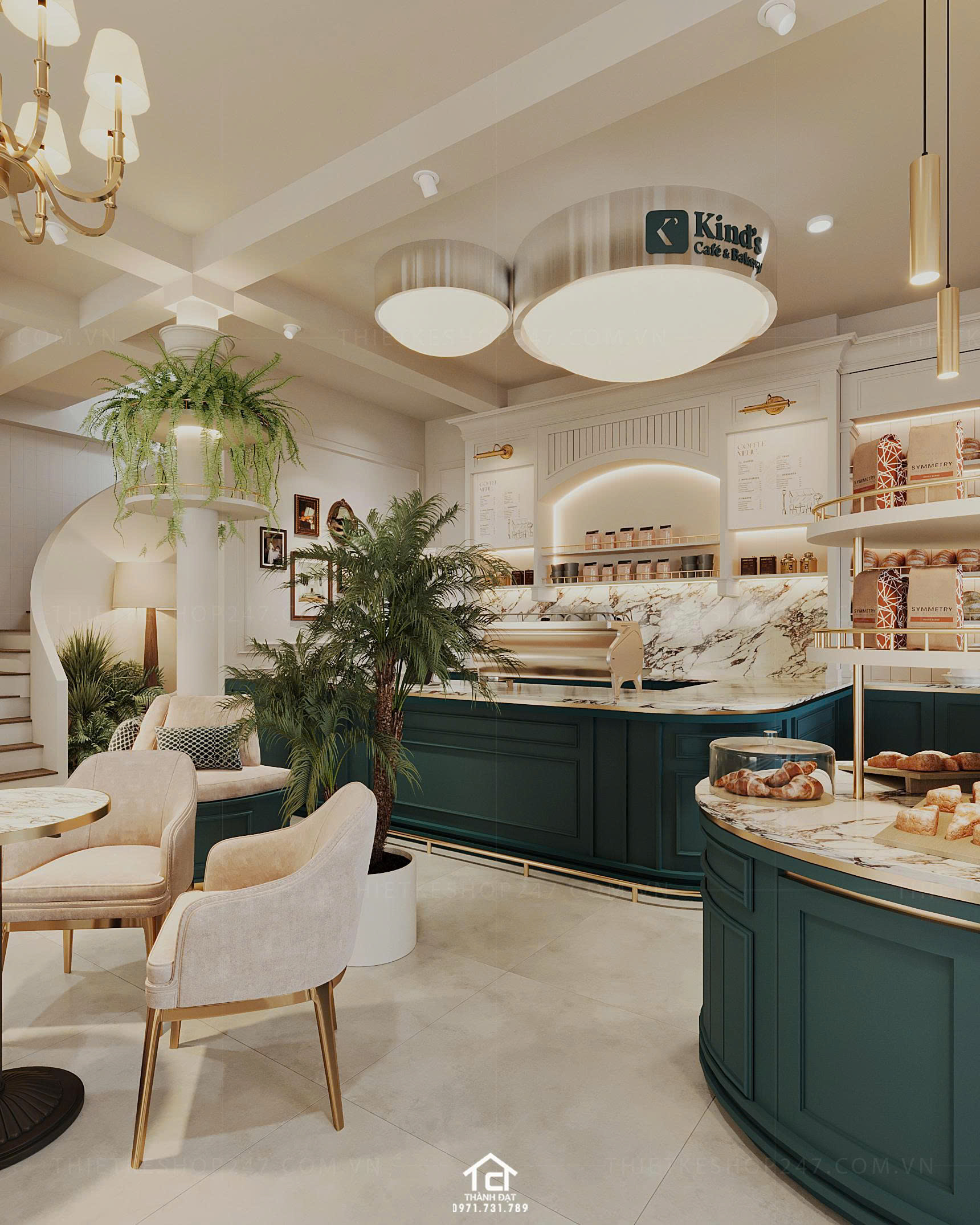 thiết kế quán cafe đẹp năng động