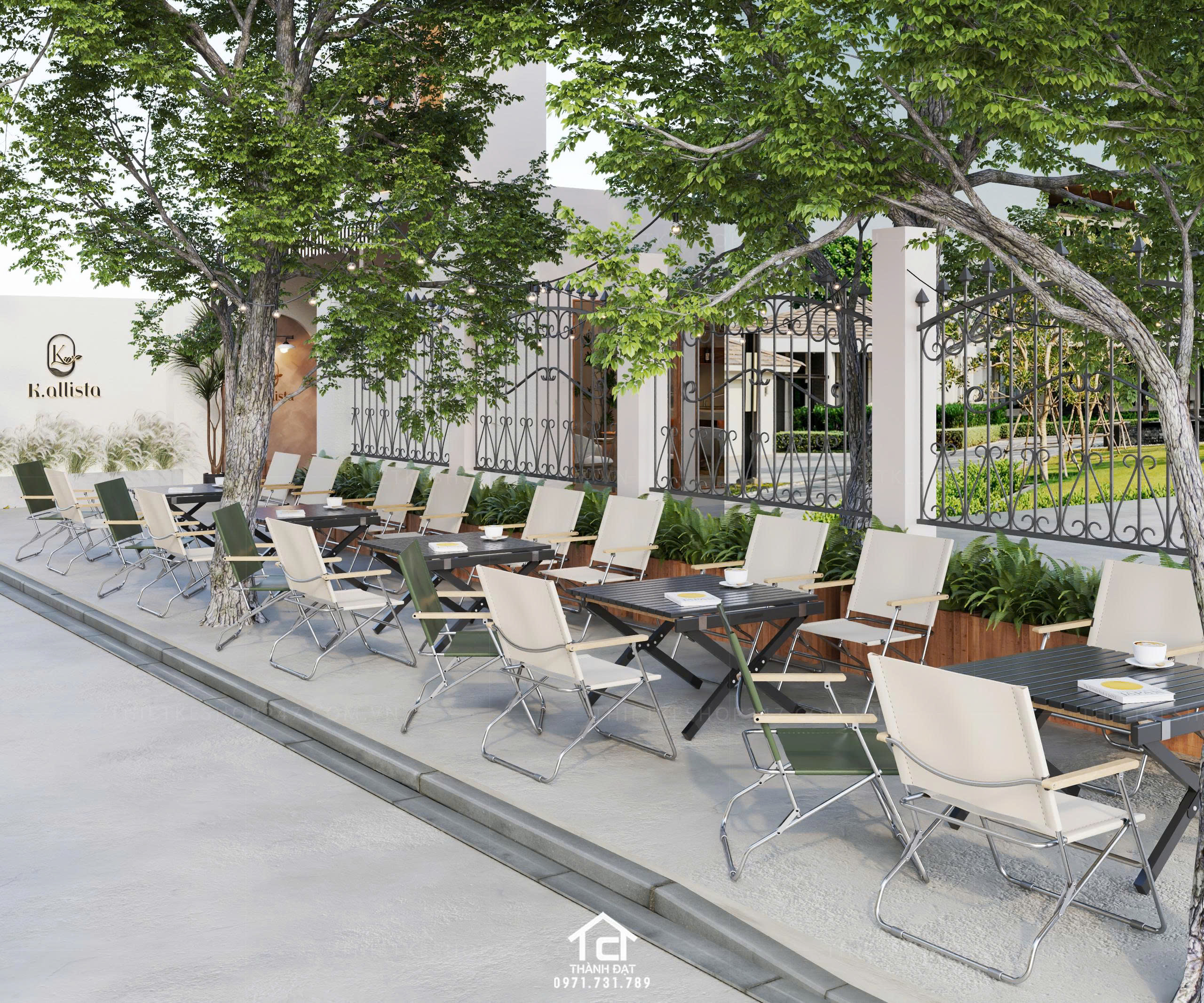 thiết kế quán cafe đẹp năng động