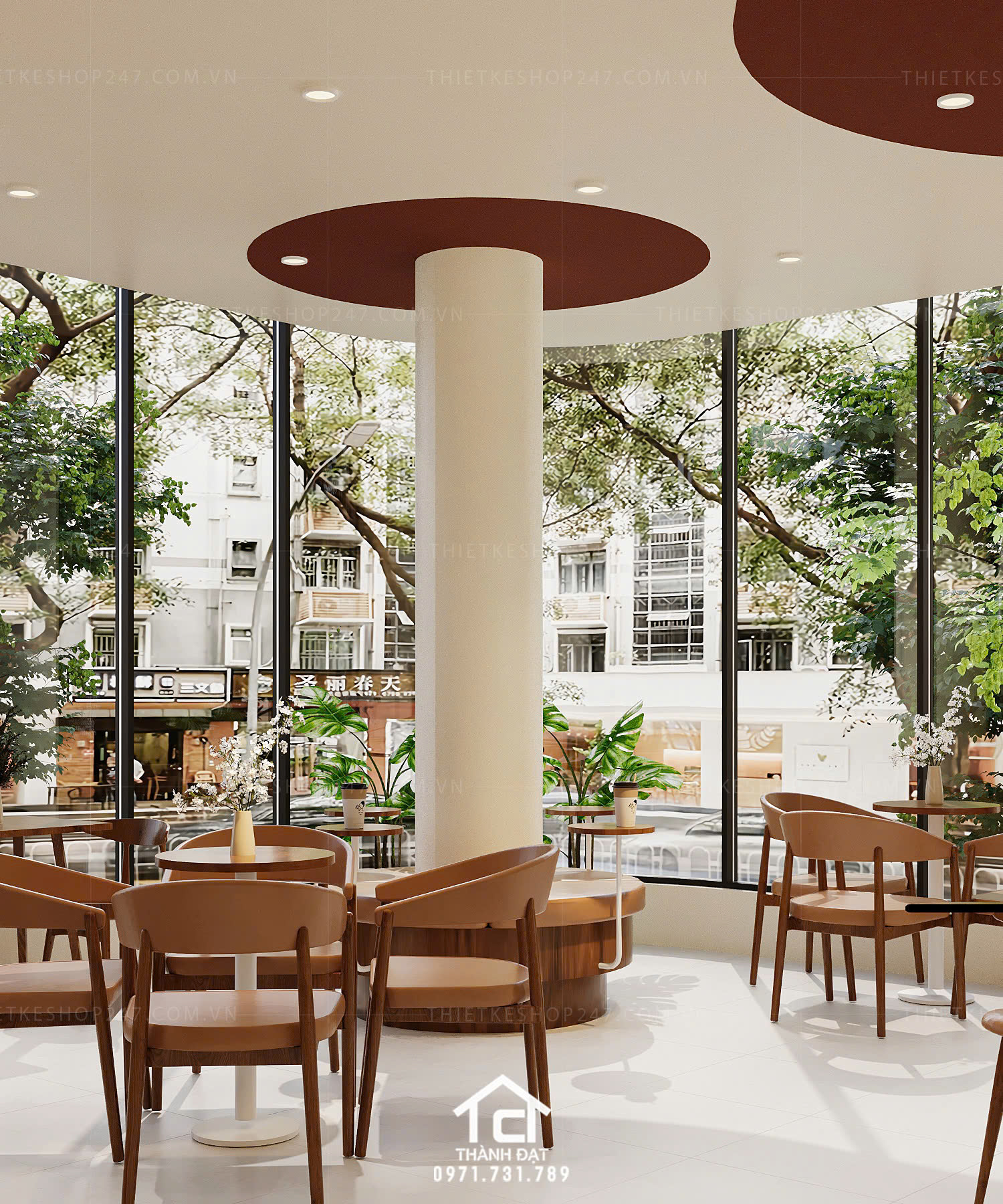 thiết kế quán cafe đẹp nổi bật