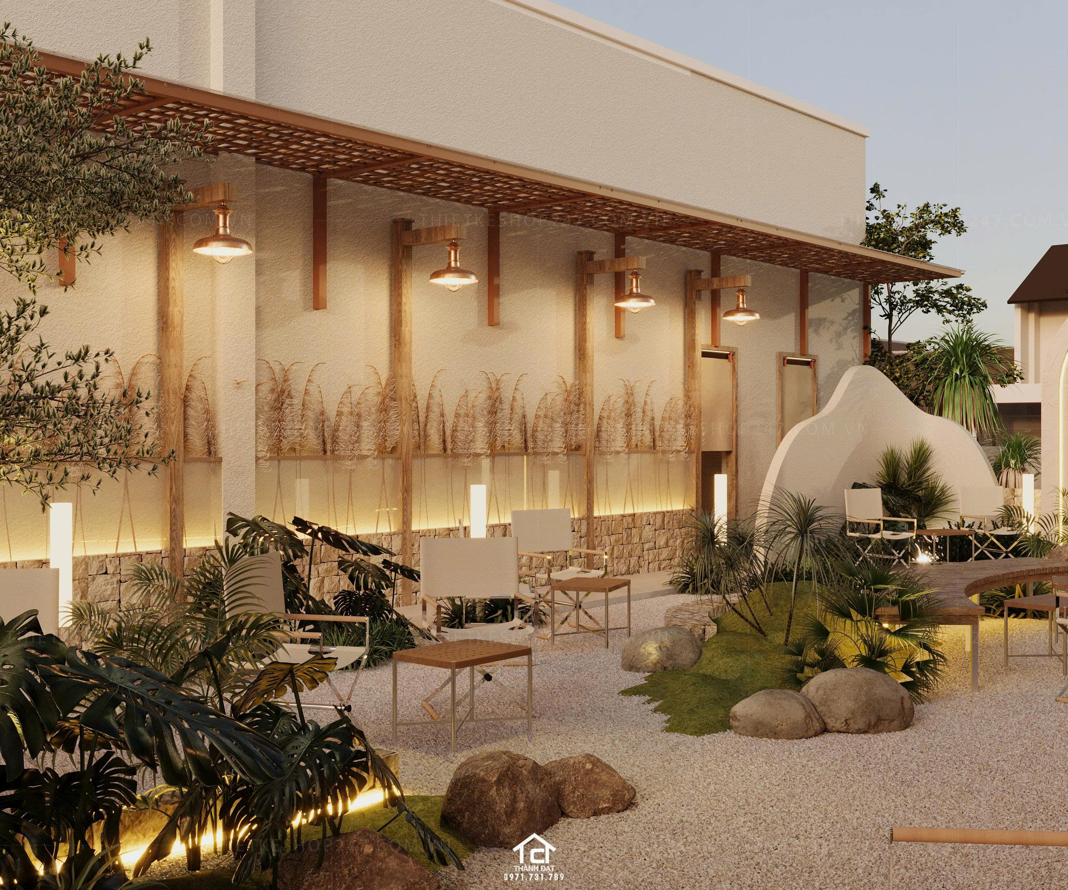 thiết kế quán cafe đẹp nổi bật