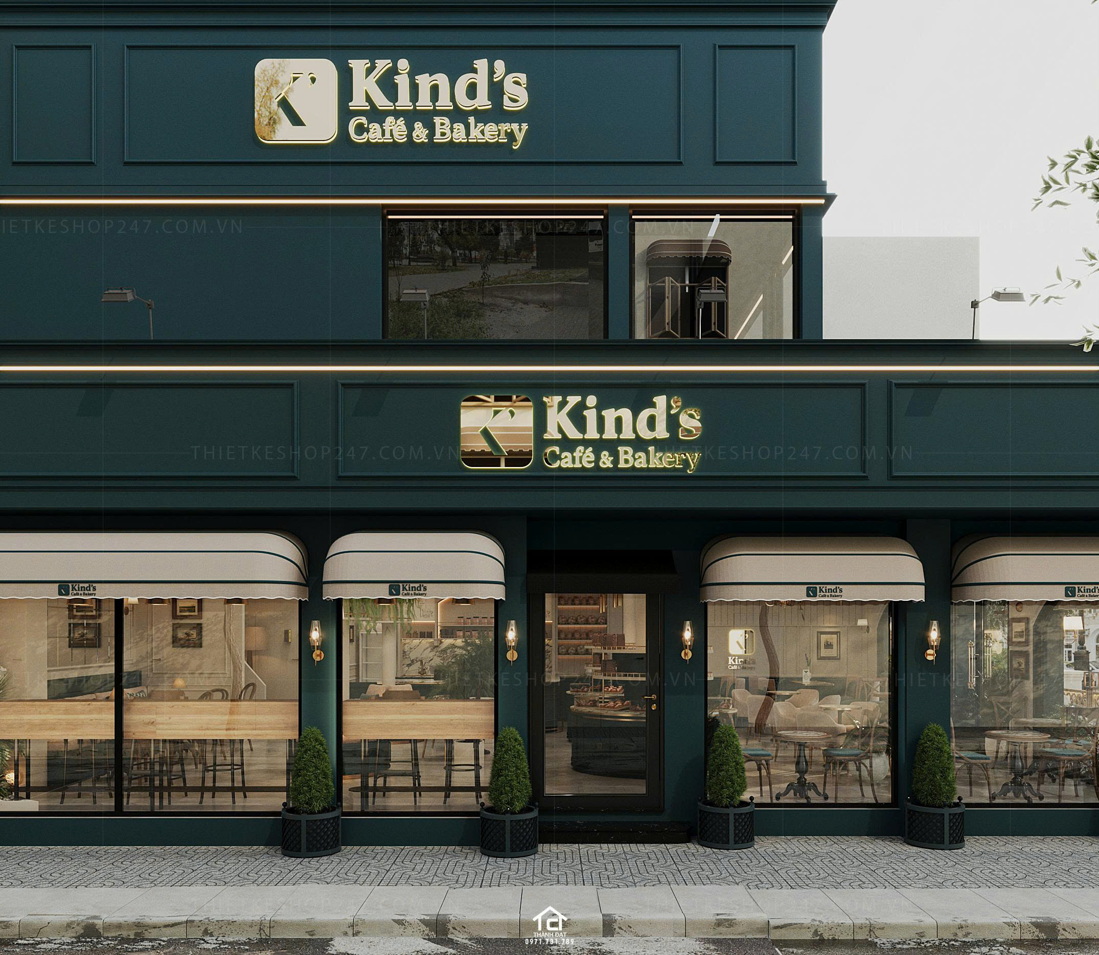 thiết kế quán cafe đẹp nổi bật