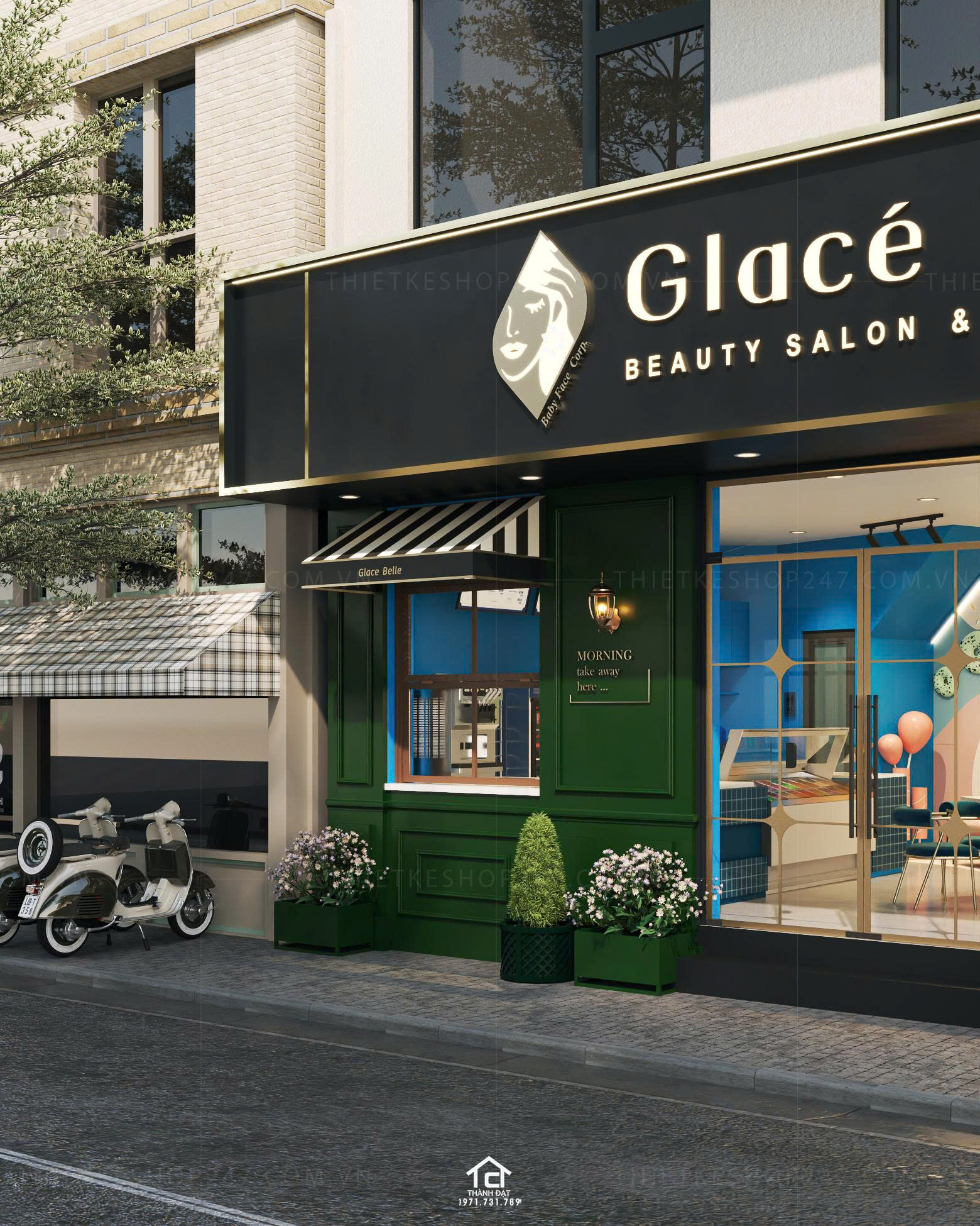 thiết kế quán cafe đẹp nổi bật