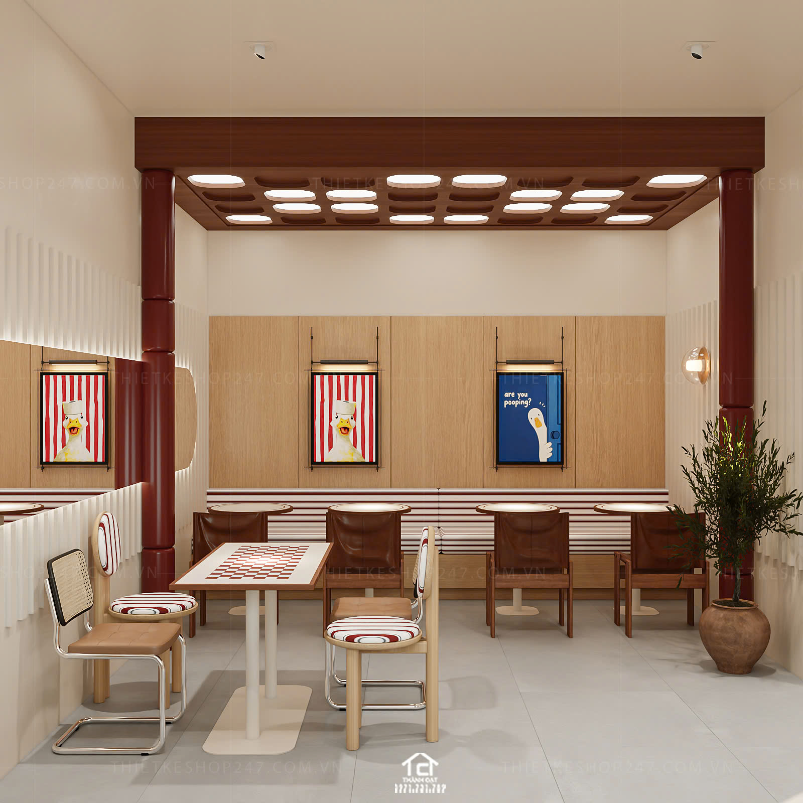 thiết kế quán cafe đẹp nổi bật