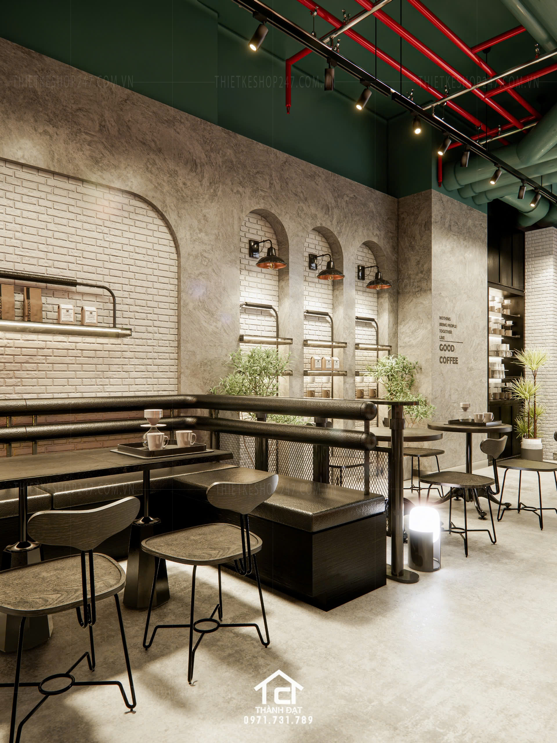 Thiết kế quán cafe đẹp ấn tượng và sang trọng – PAO CAFÉ