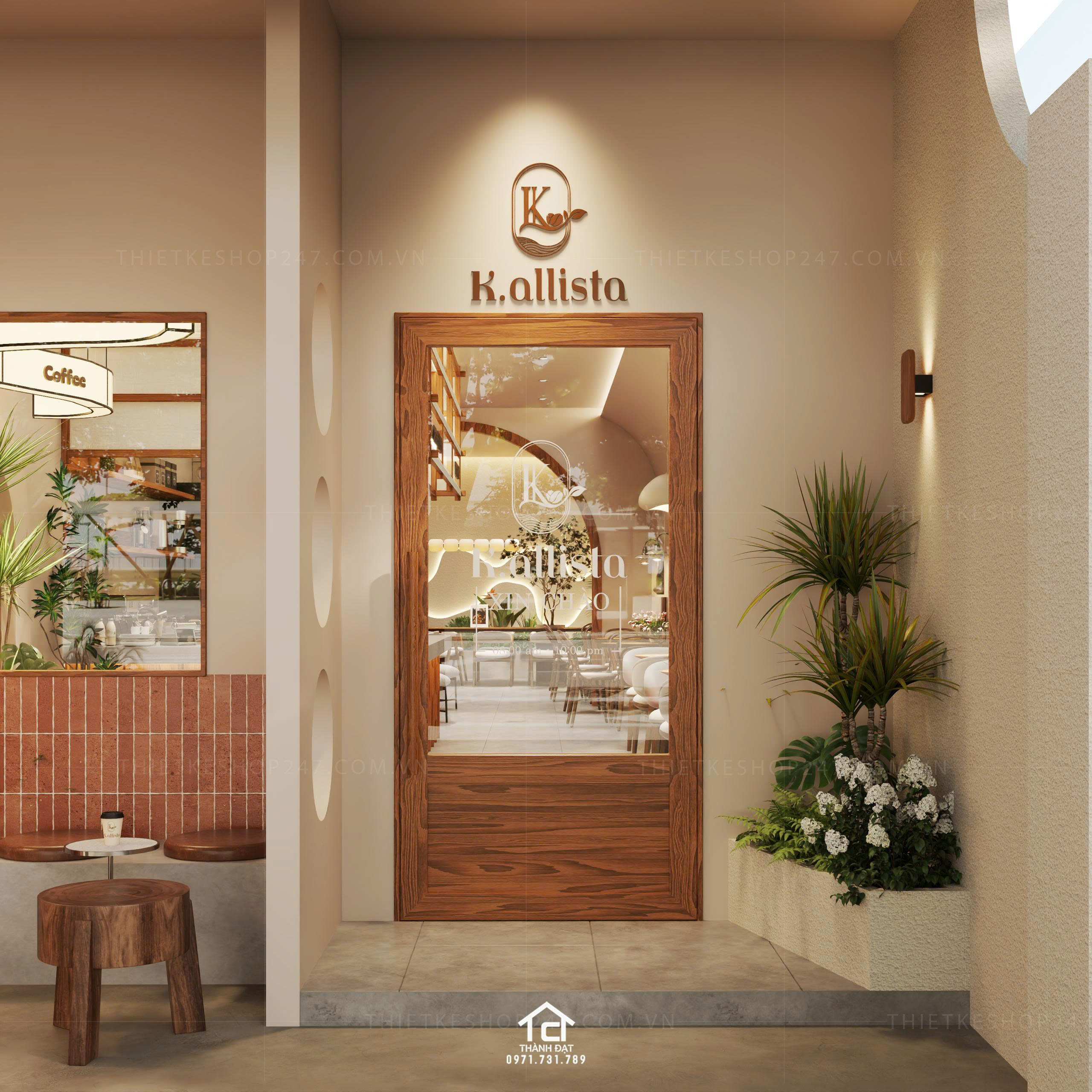 thiết kế quán cafe đẹp phong cách
