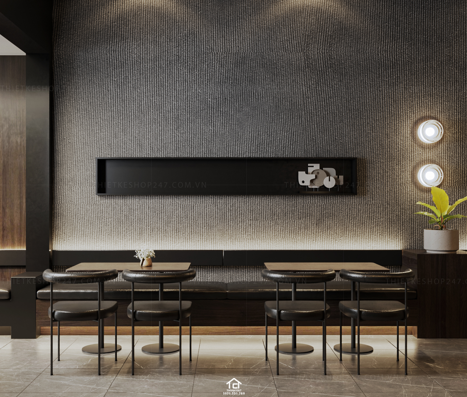 thiết kế quán cafe đẹp phong cách