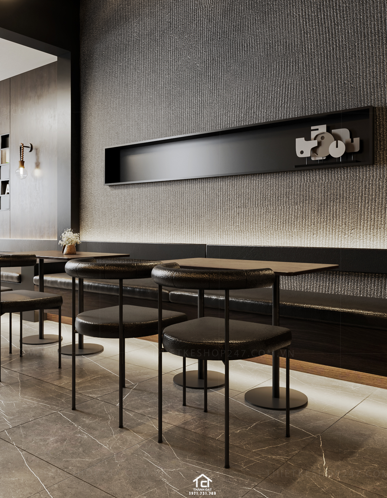 thiết kế quán cafe đẹp sang chảnh