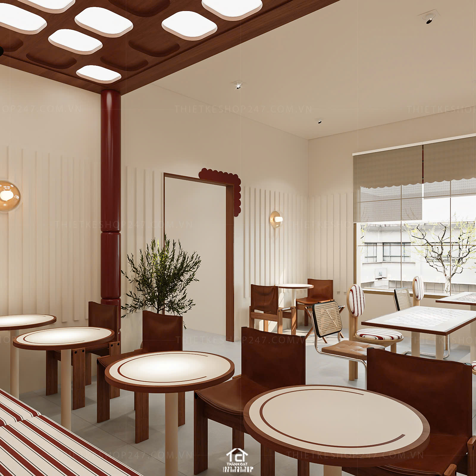 thiết kế quán cafe đẹp sang chảnh