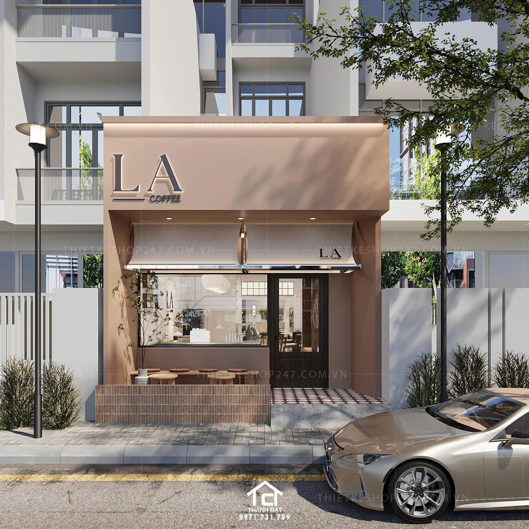 thiết kế quán cafe đẹp sang trọng