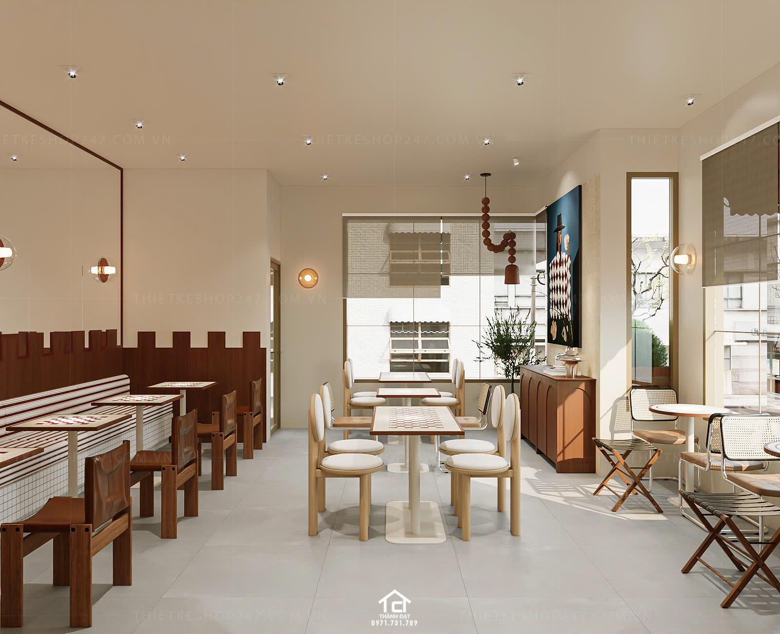thiết kế quán cafe đẹp sang trọng