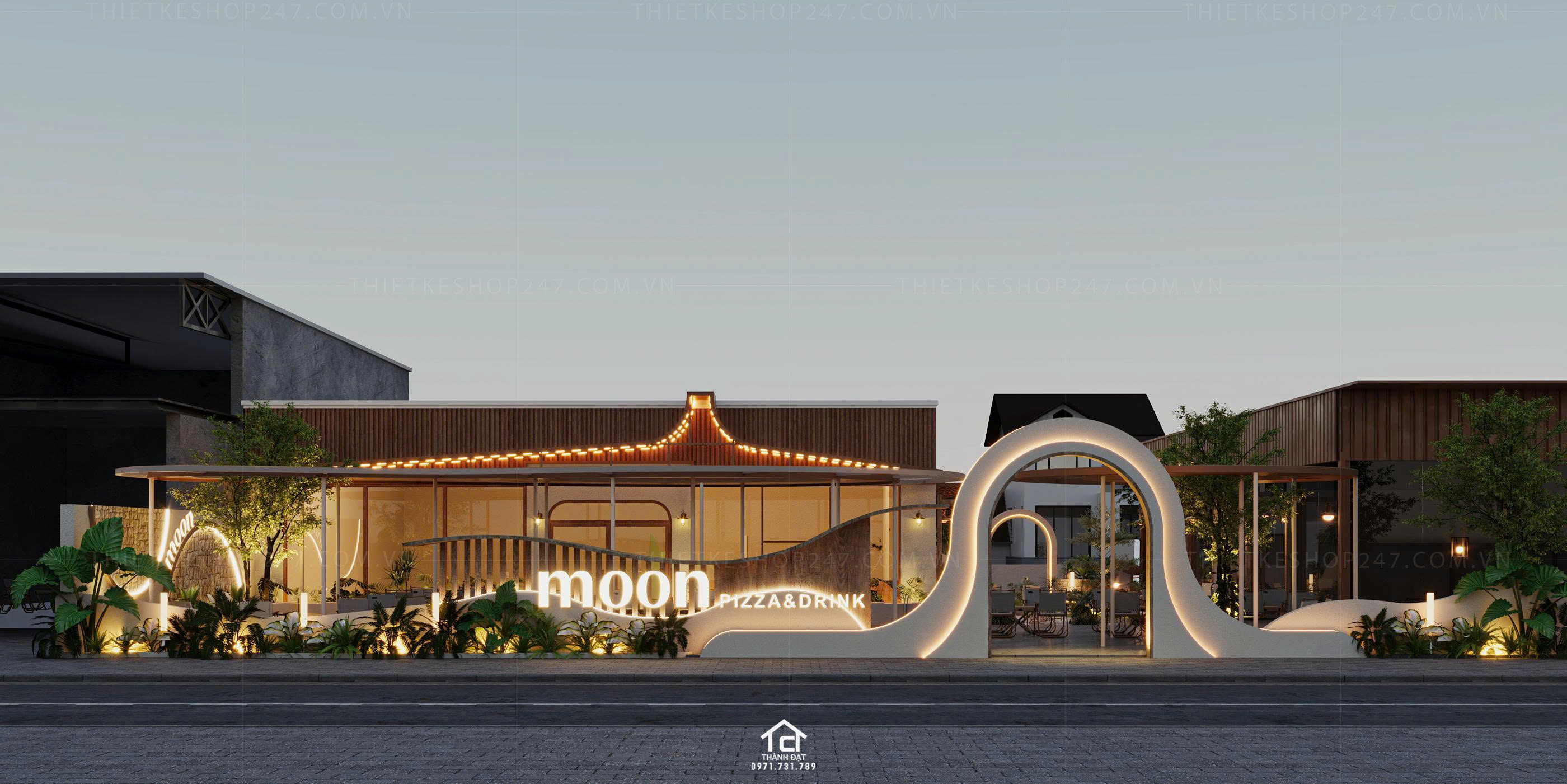 thiết kế quán cafe đẹp sang trọng