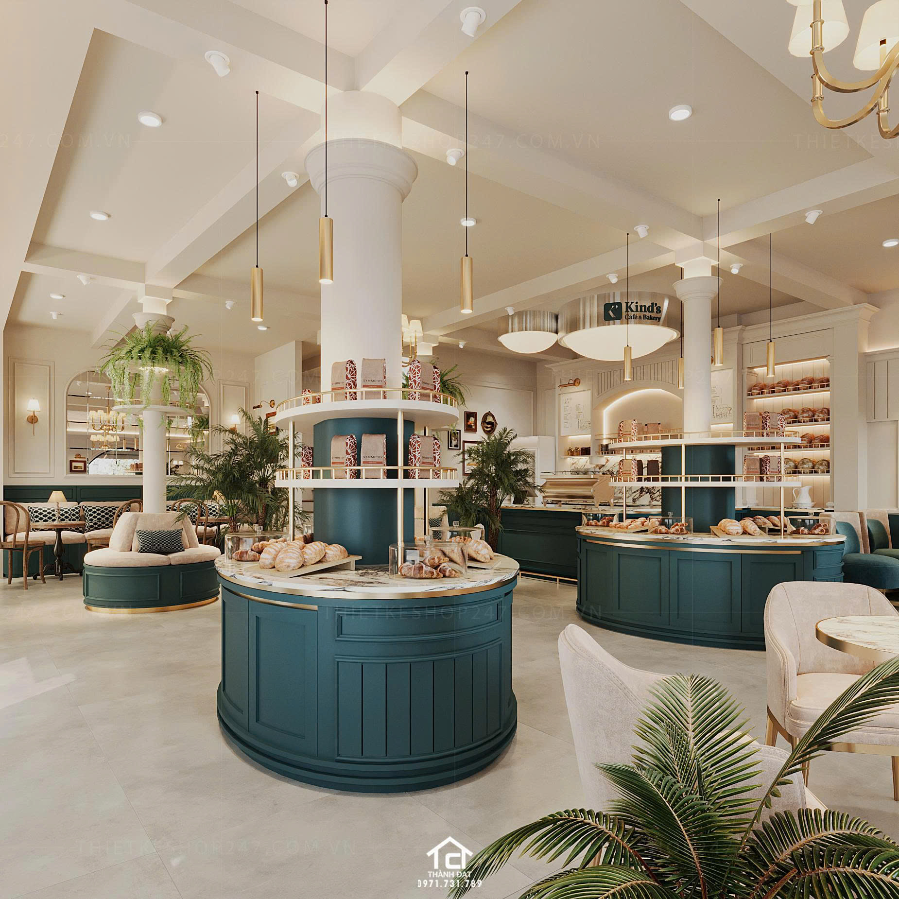 thiết kế quán cafe đẹp thoáng mát