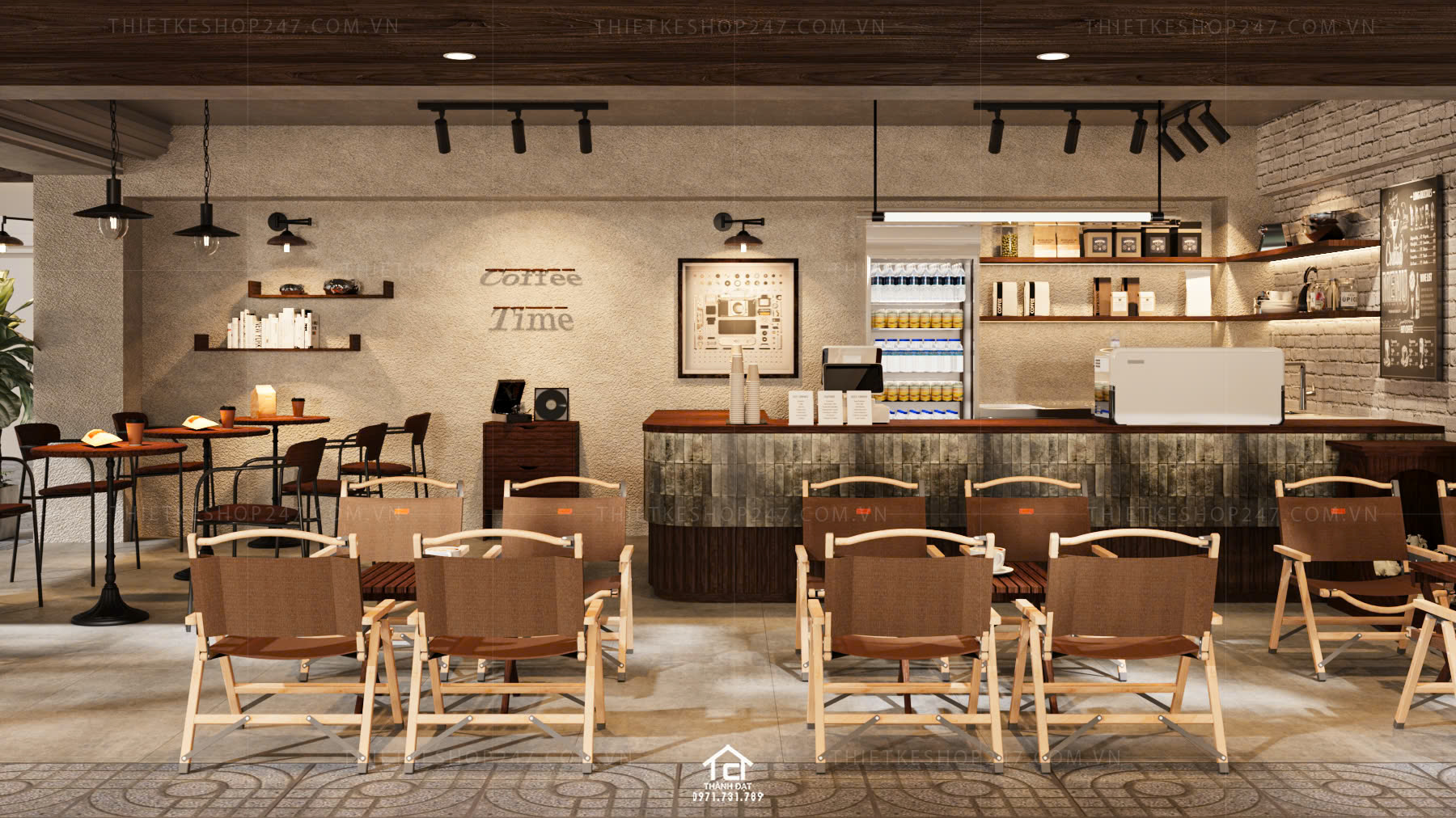 thiết kế quán cafe đẹp thu hút