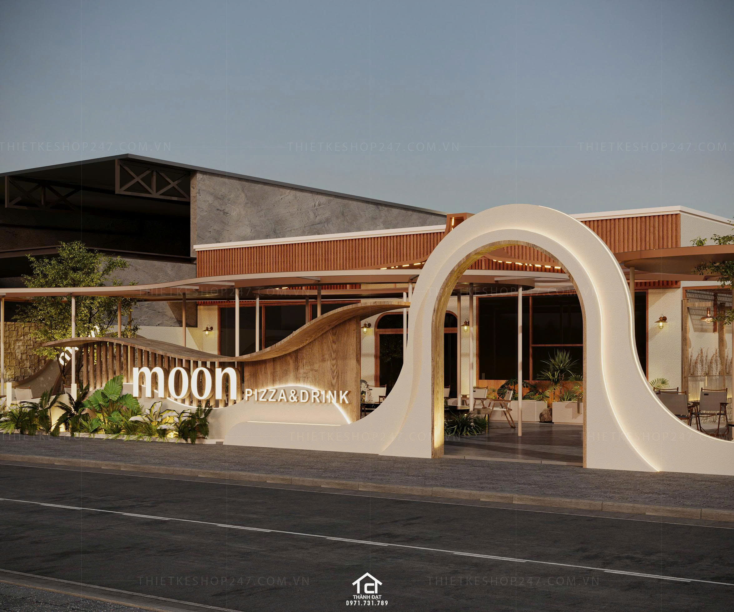 thiết kế quán cafe đẹp thu hút