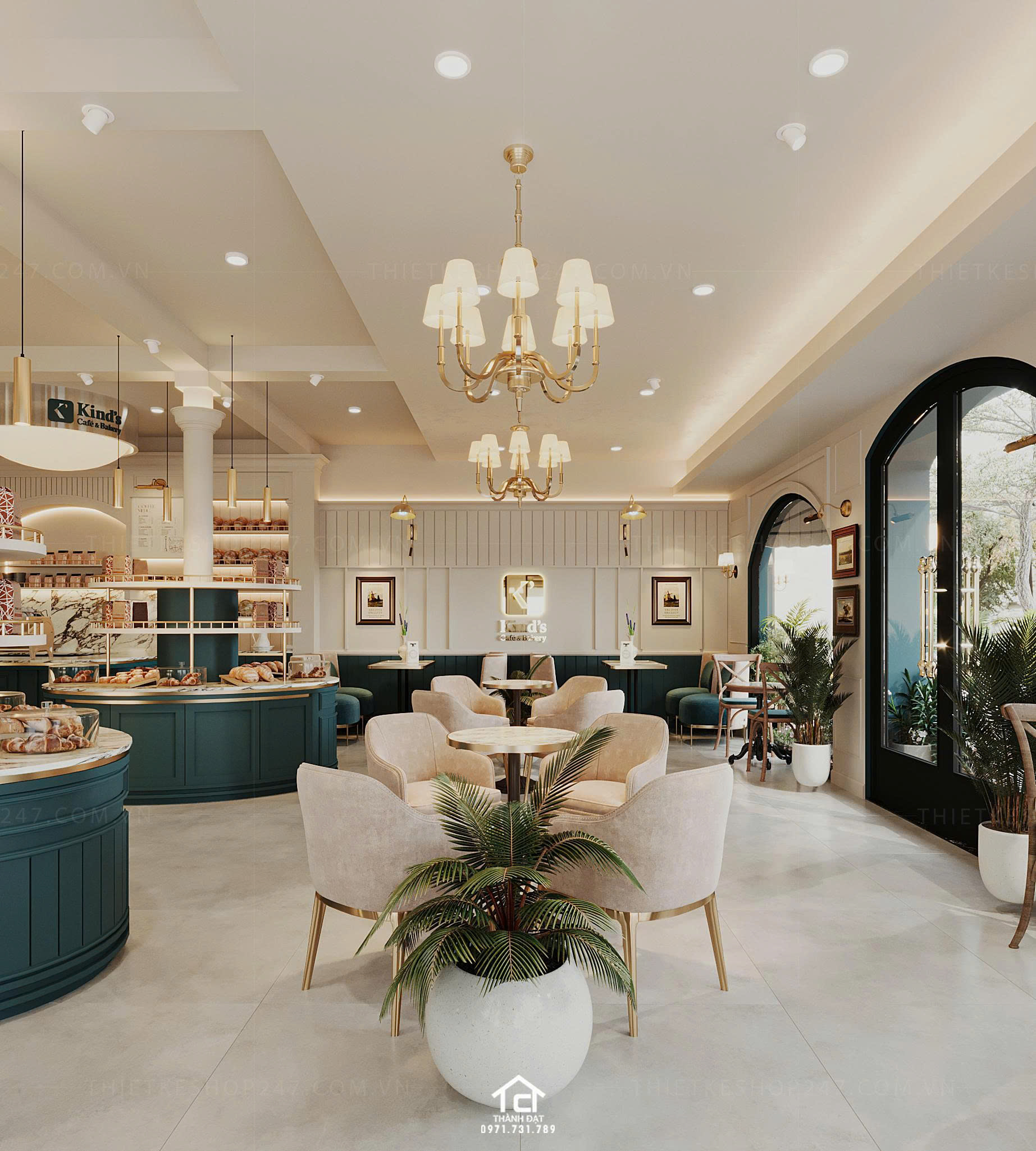 thiết kế quán cafe đẹp thu hút