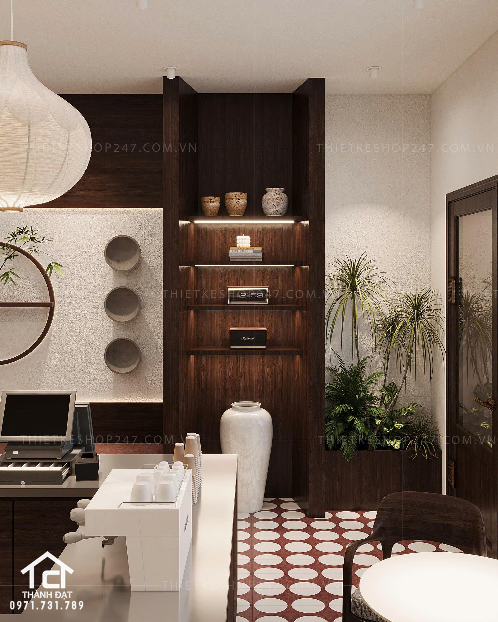 thiết kế quán cafe đẹp thu hút