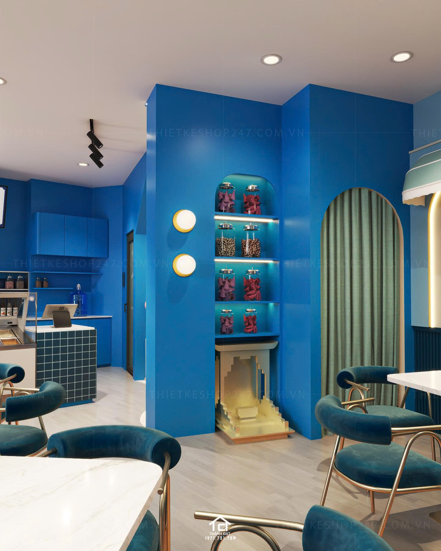 thiết kế quán cafe đẹp thu hút