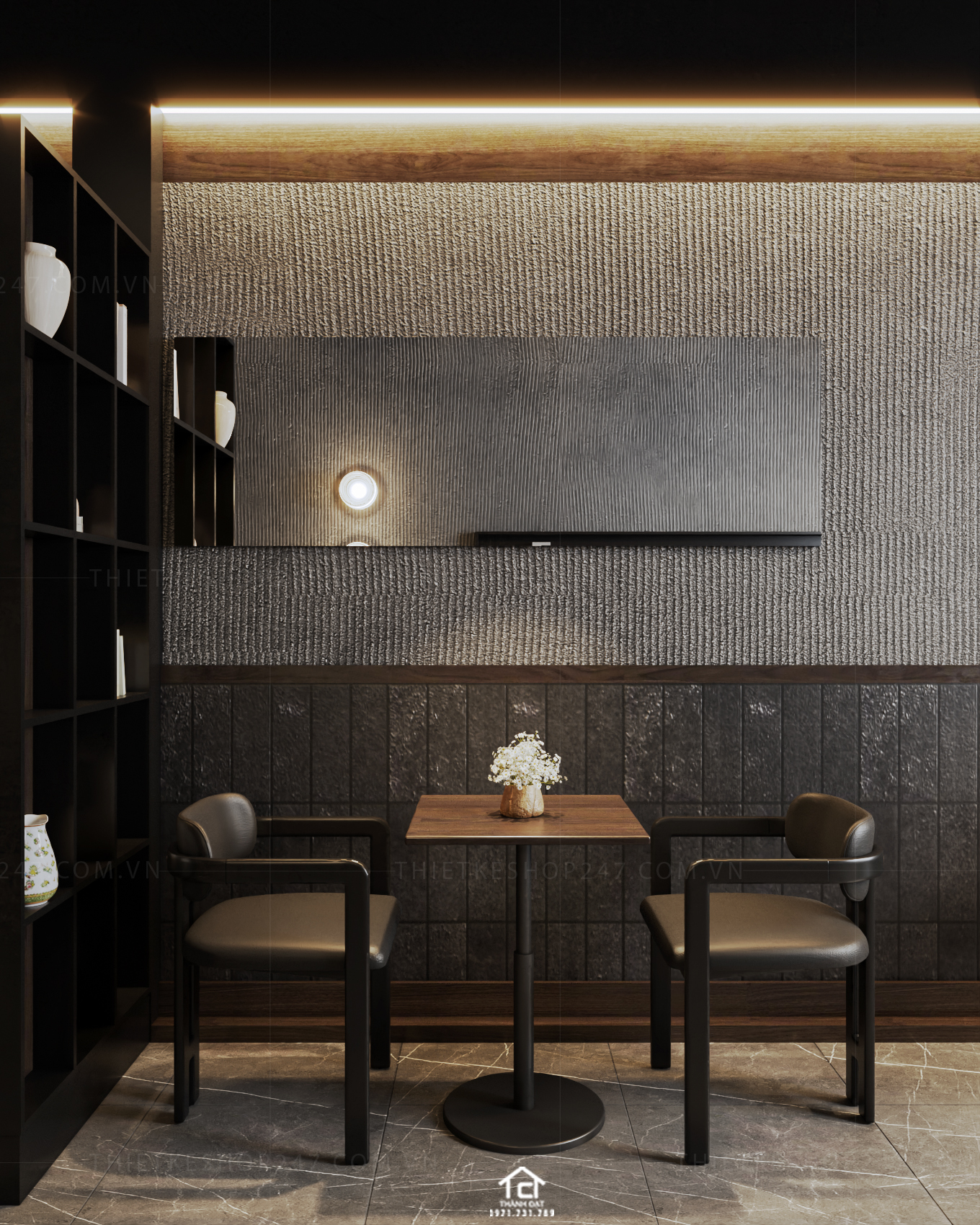 thiết kế quán cafe đẹp trẻ trung