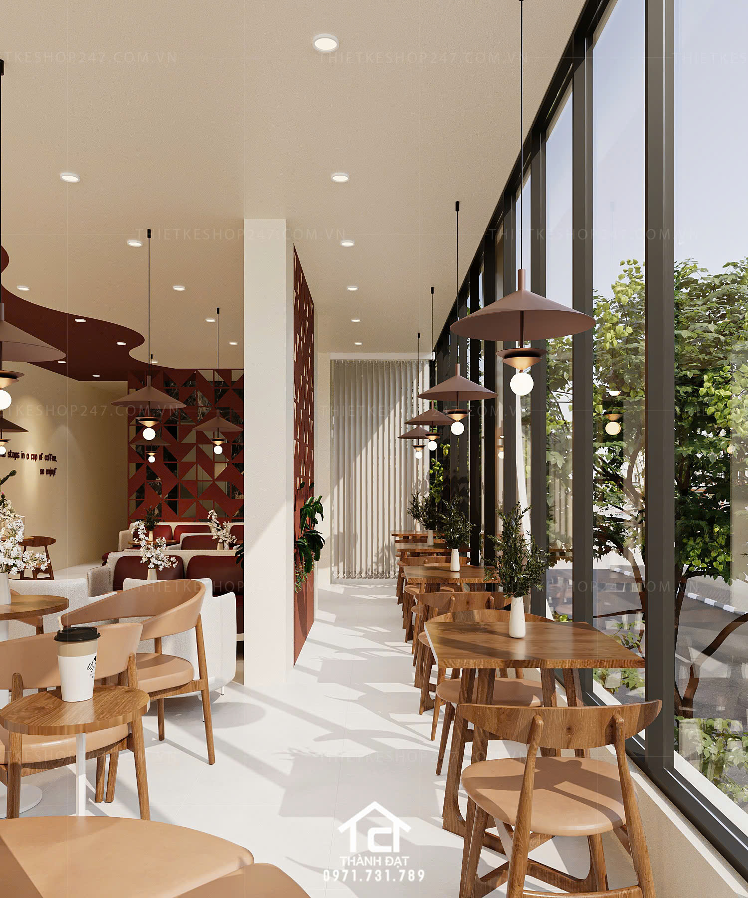 thiết kế quán cafe đẹp