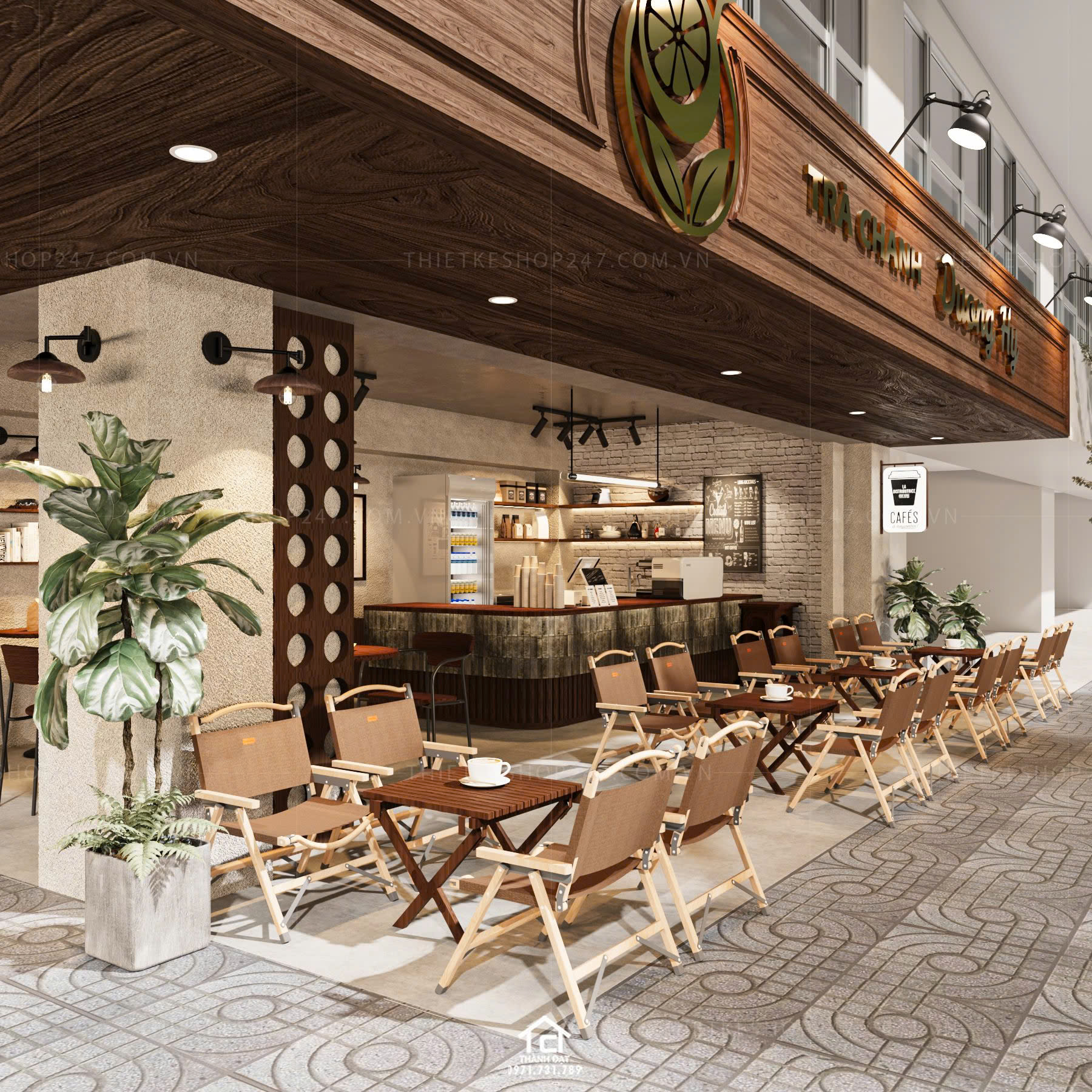 thiết kế quán cafe đẹp