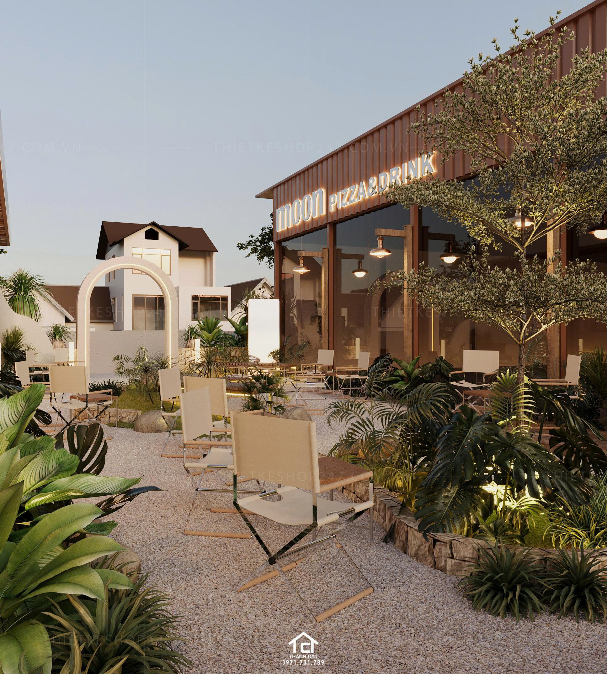 thiết kế quán cafe đẹp