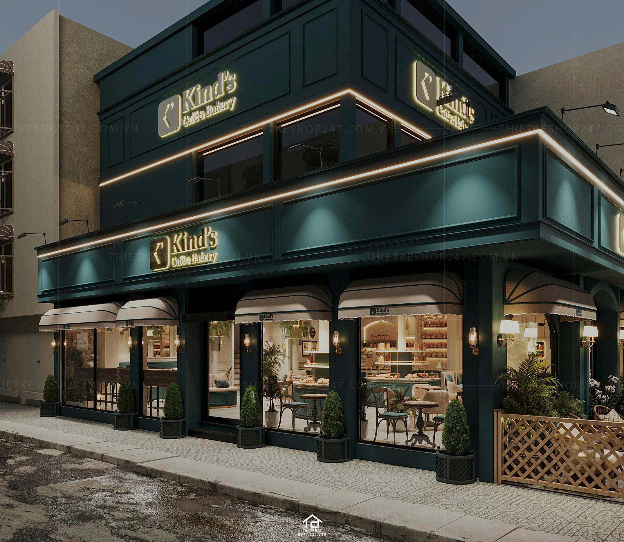 thiết kế quán cafe đẹp sang trọng