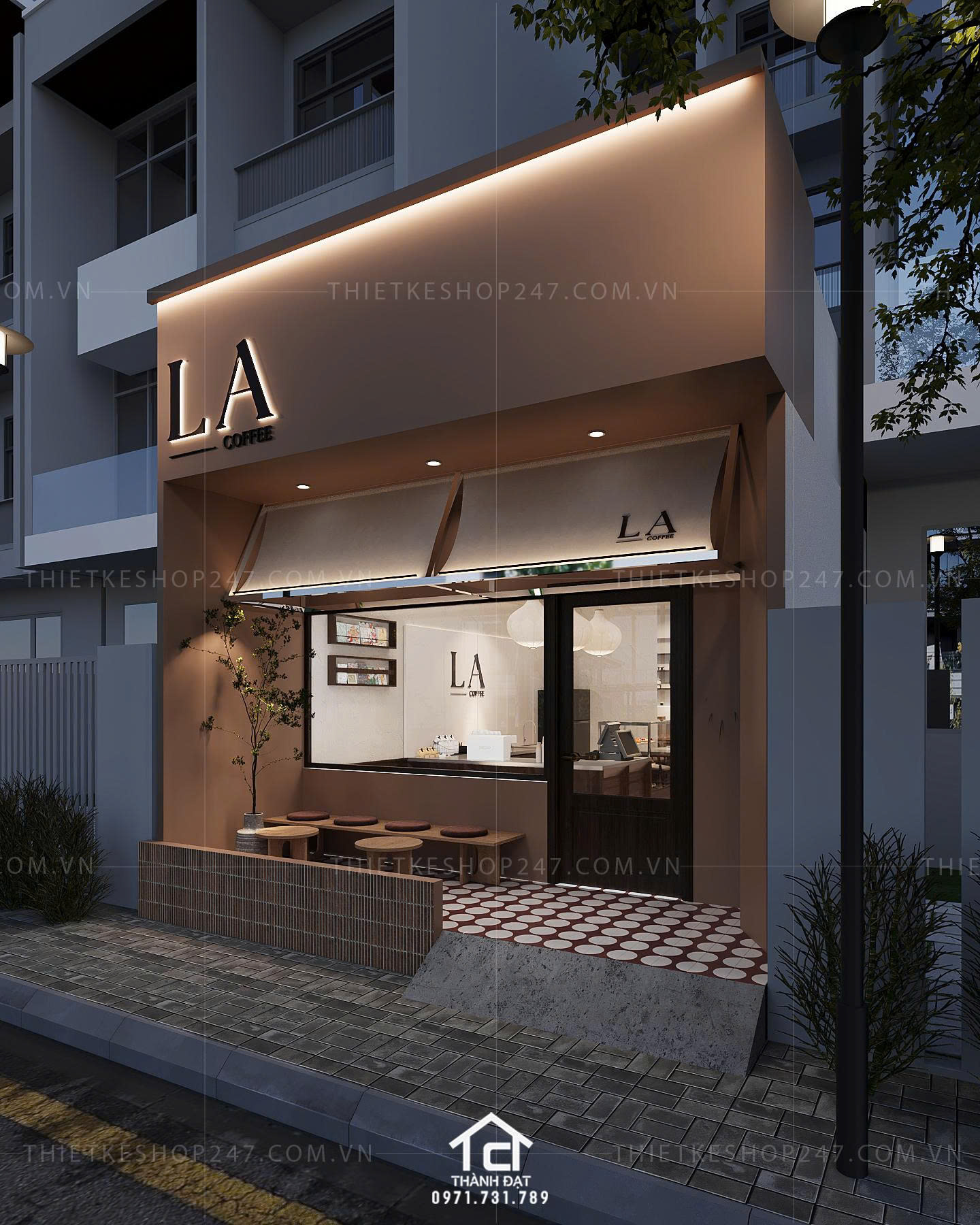 thiết kế quán cafe đẹp