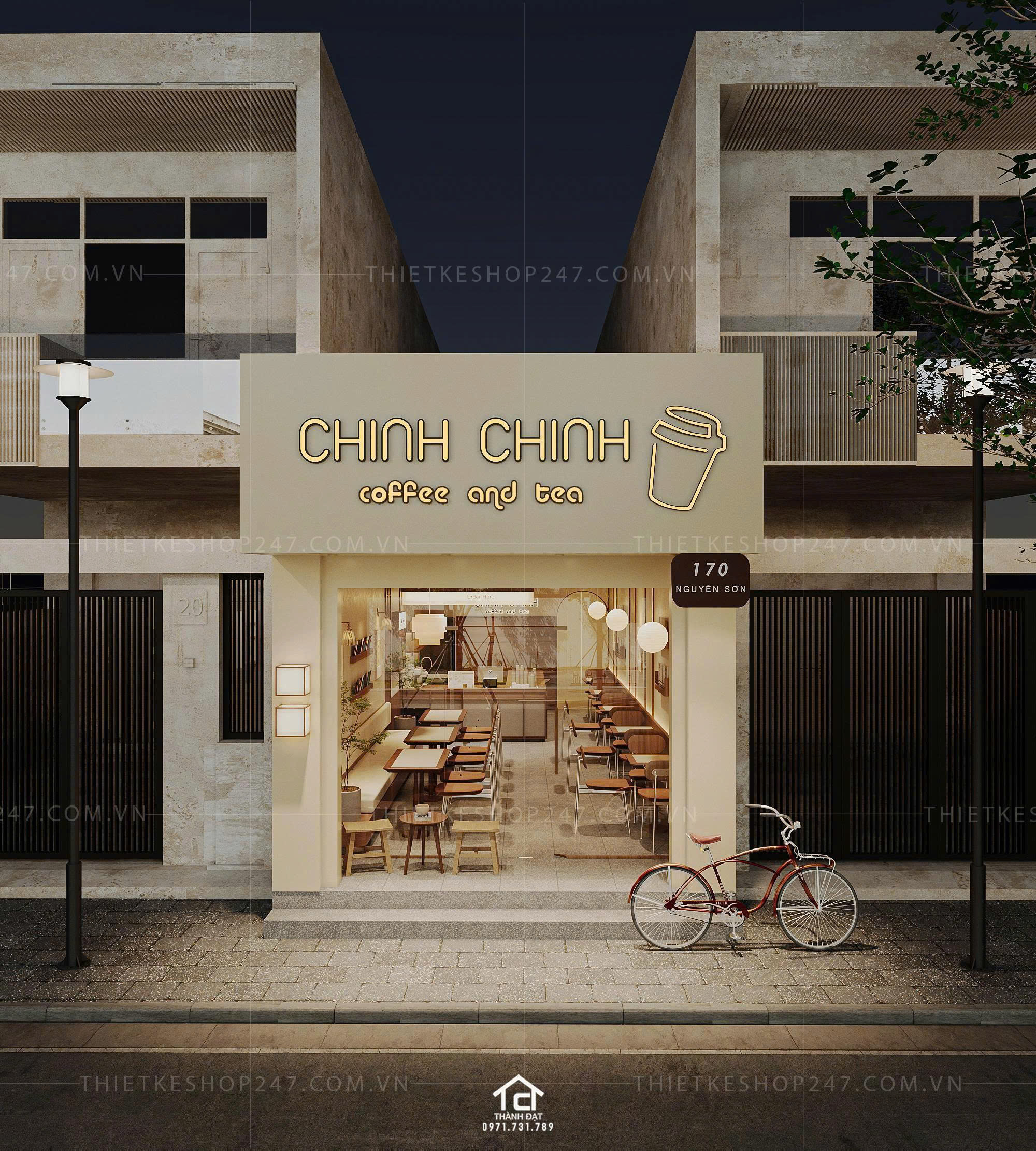 thiết kế quán cafe đẹp