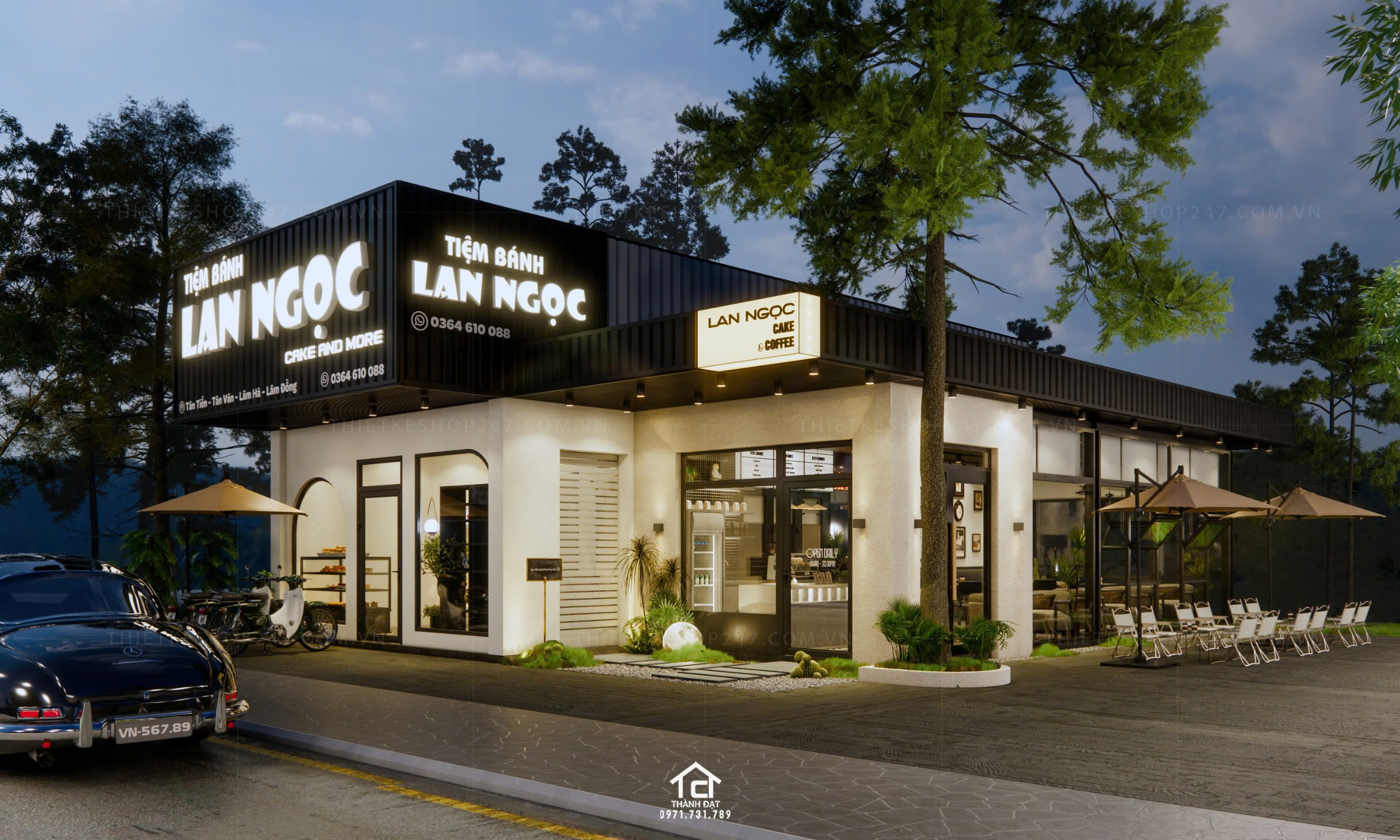 Thiết kế quán cafe đẹp ấn tượng và sang trọng– LAN NGỌC