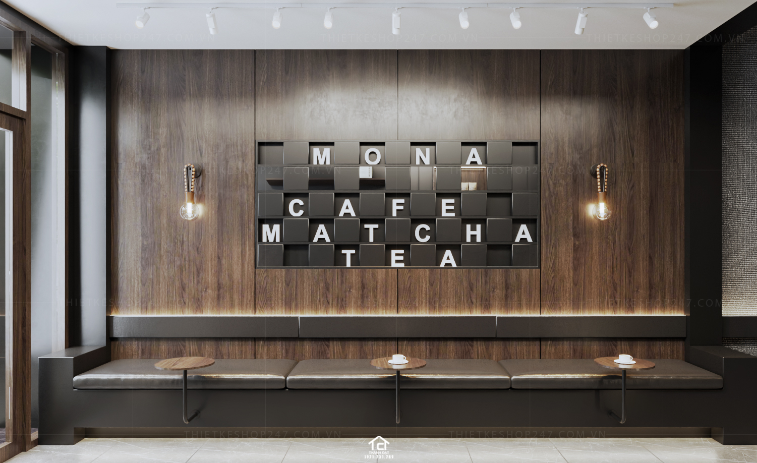 thiết kế quán cafe đẹp sinh động