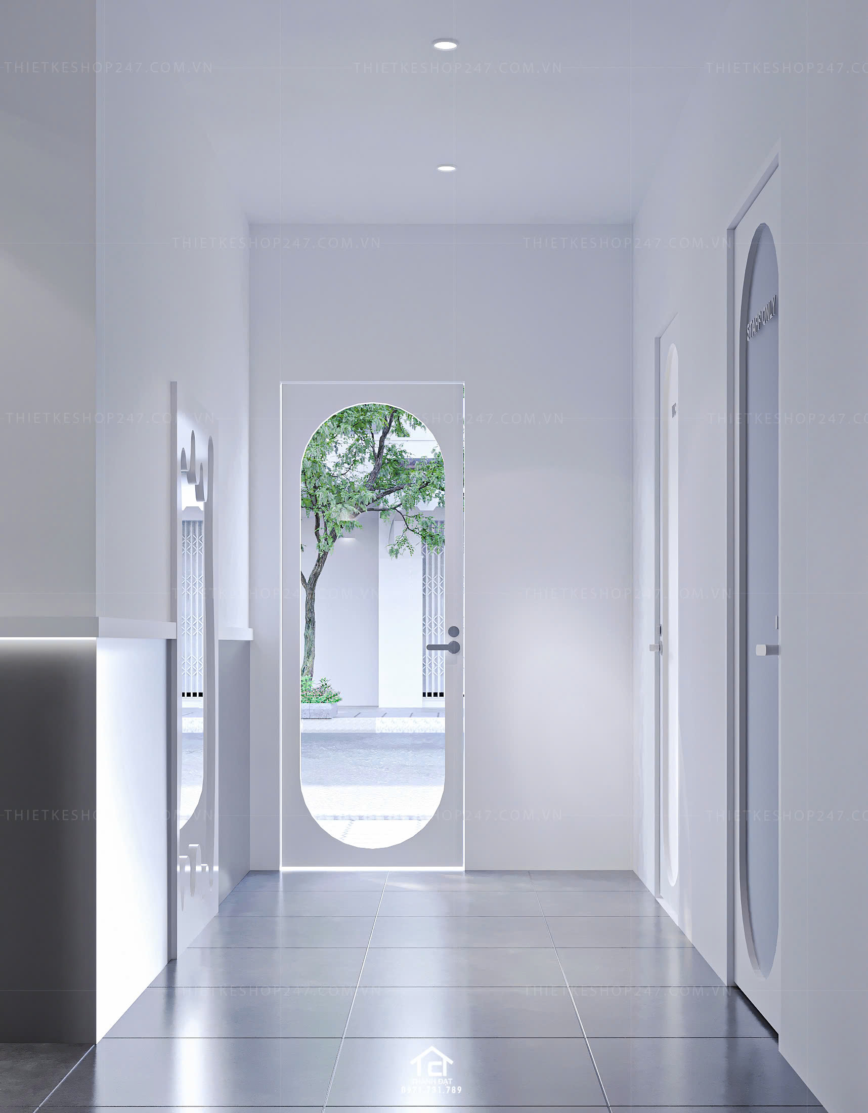 thiết kế quán trà sữa đẹp năng động